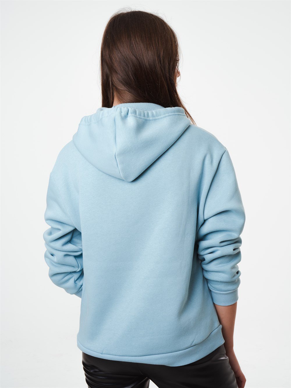 Kapüşonlu Şardonlu Kanguru Cepli Sweatshirt
