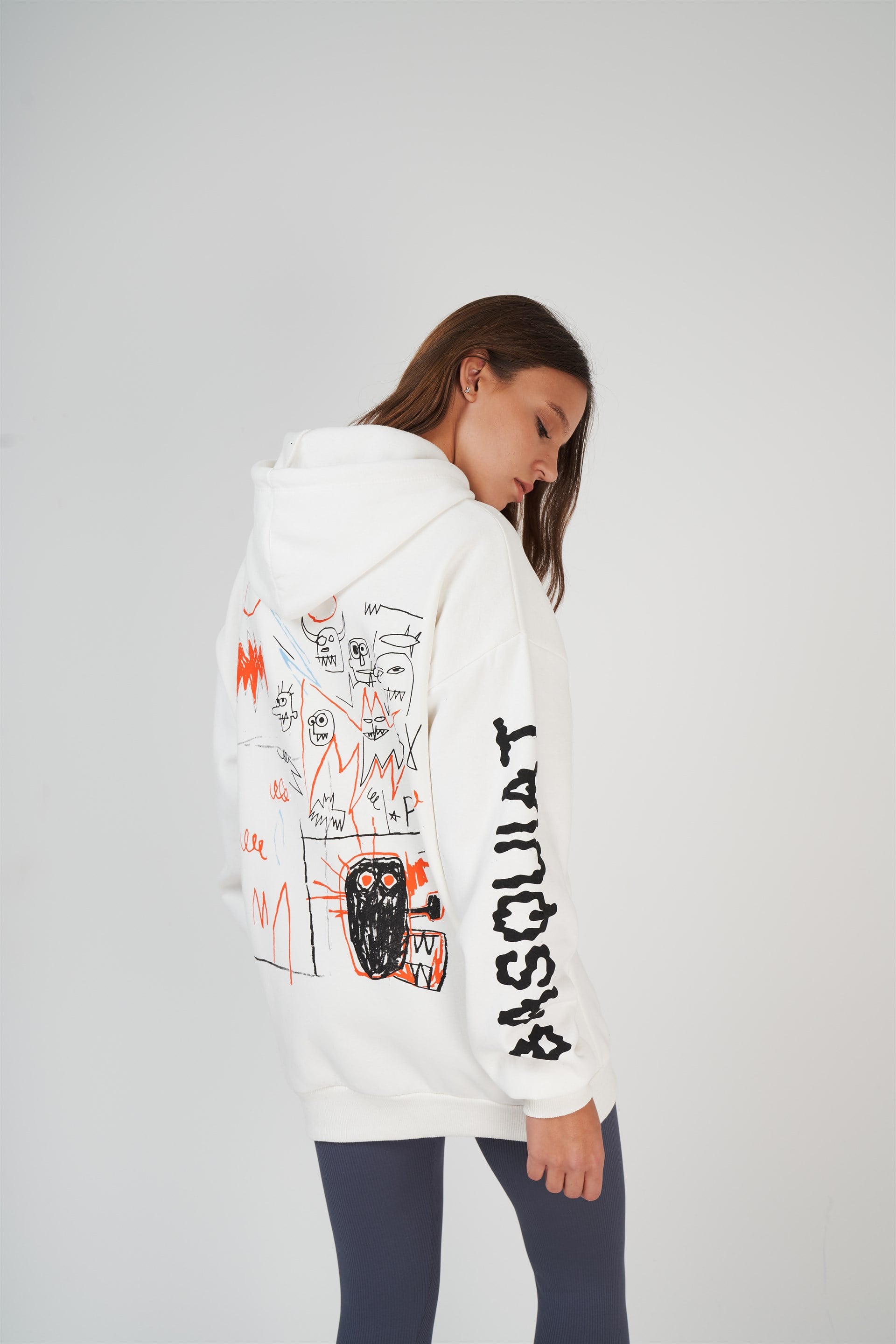 Karikatür Baskılı Sweatshirt