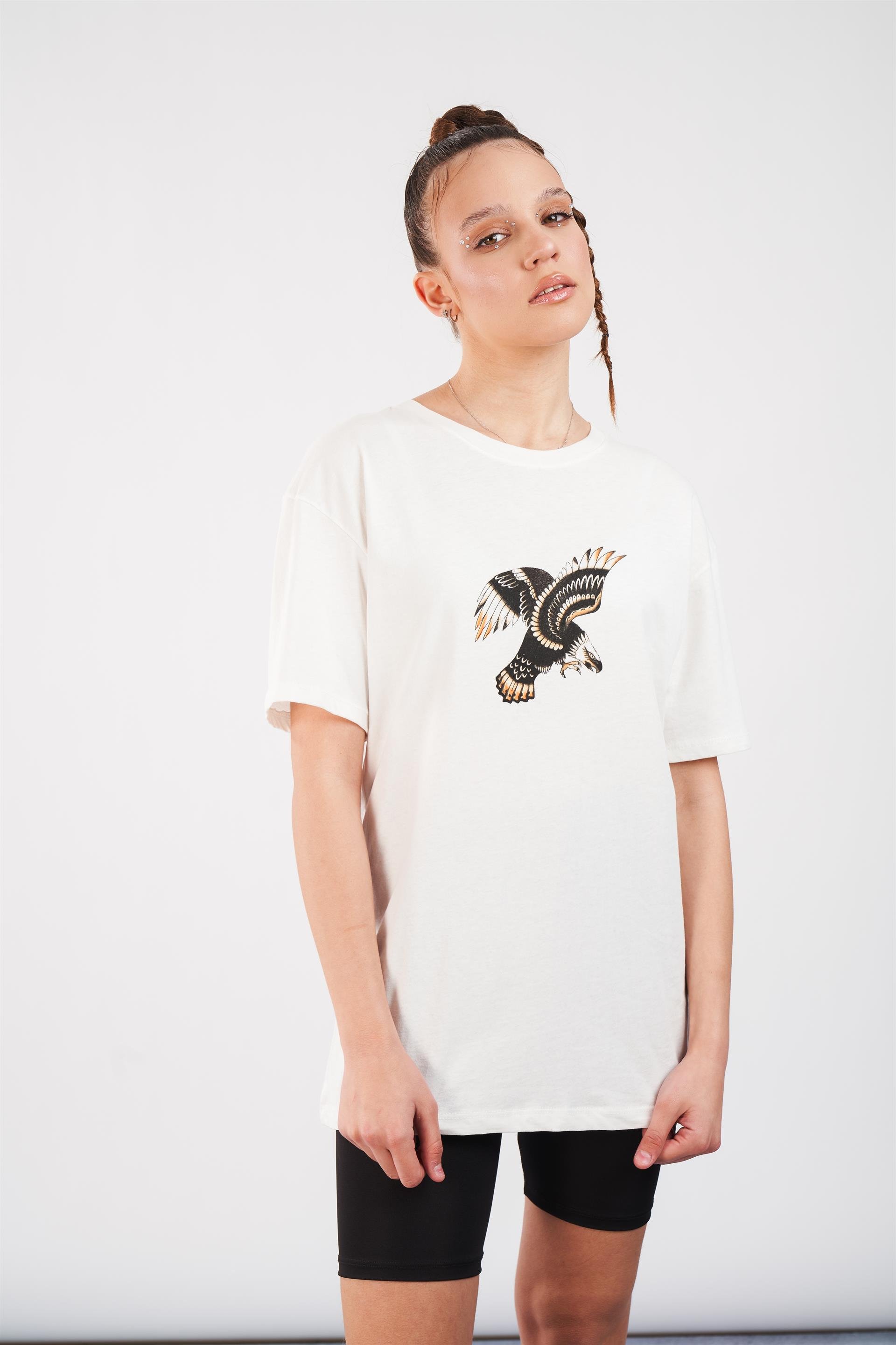 Kartal Baskılı T-shirt