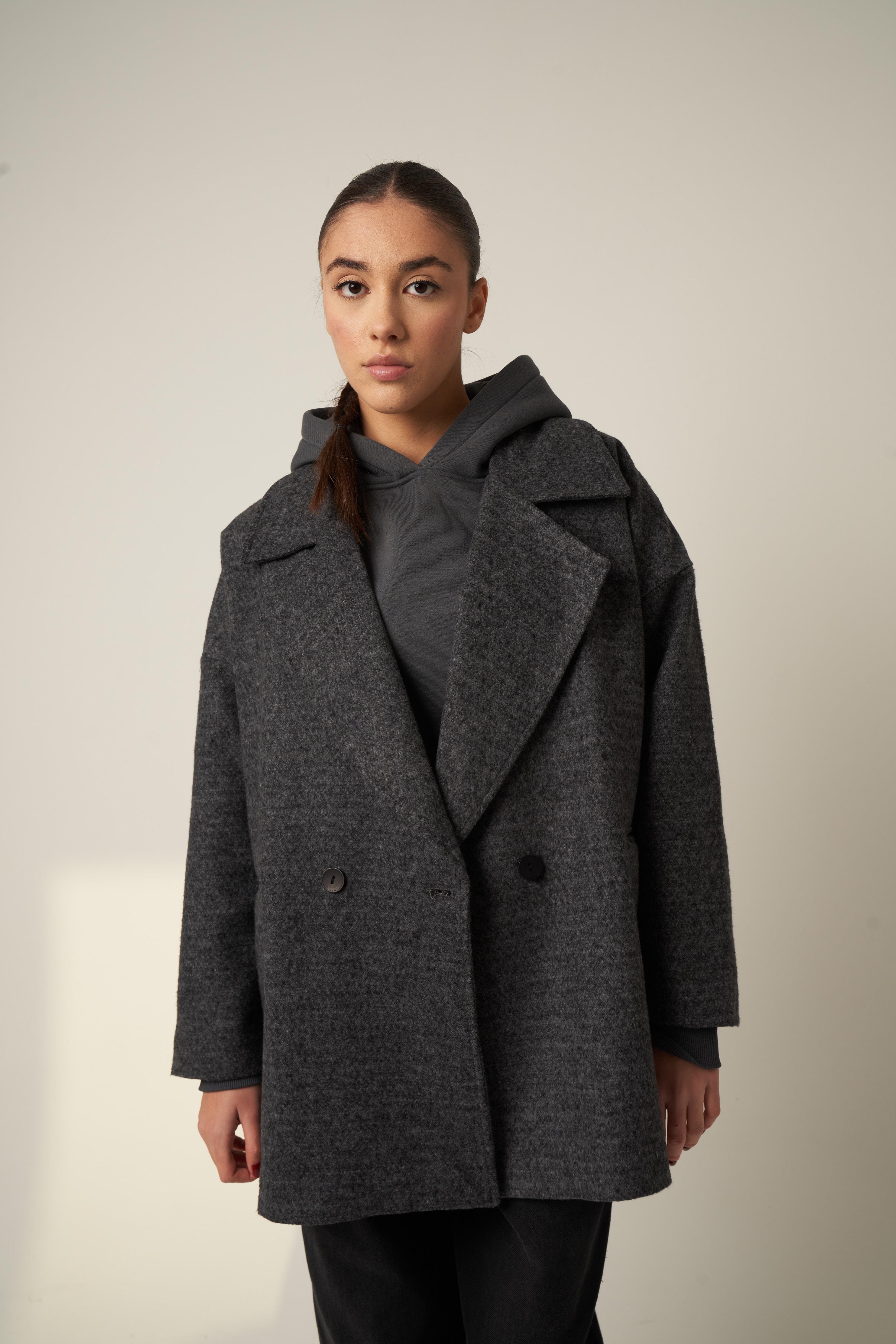 Kaşe Kaban Antrasit