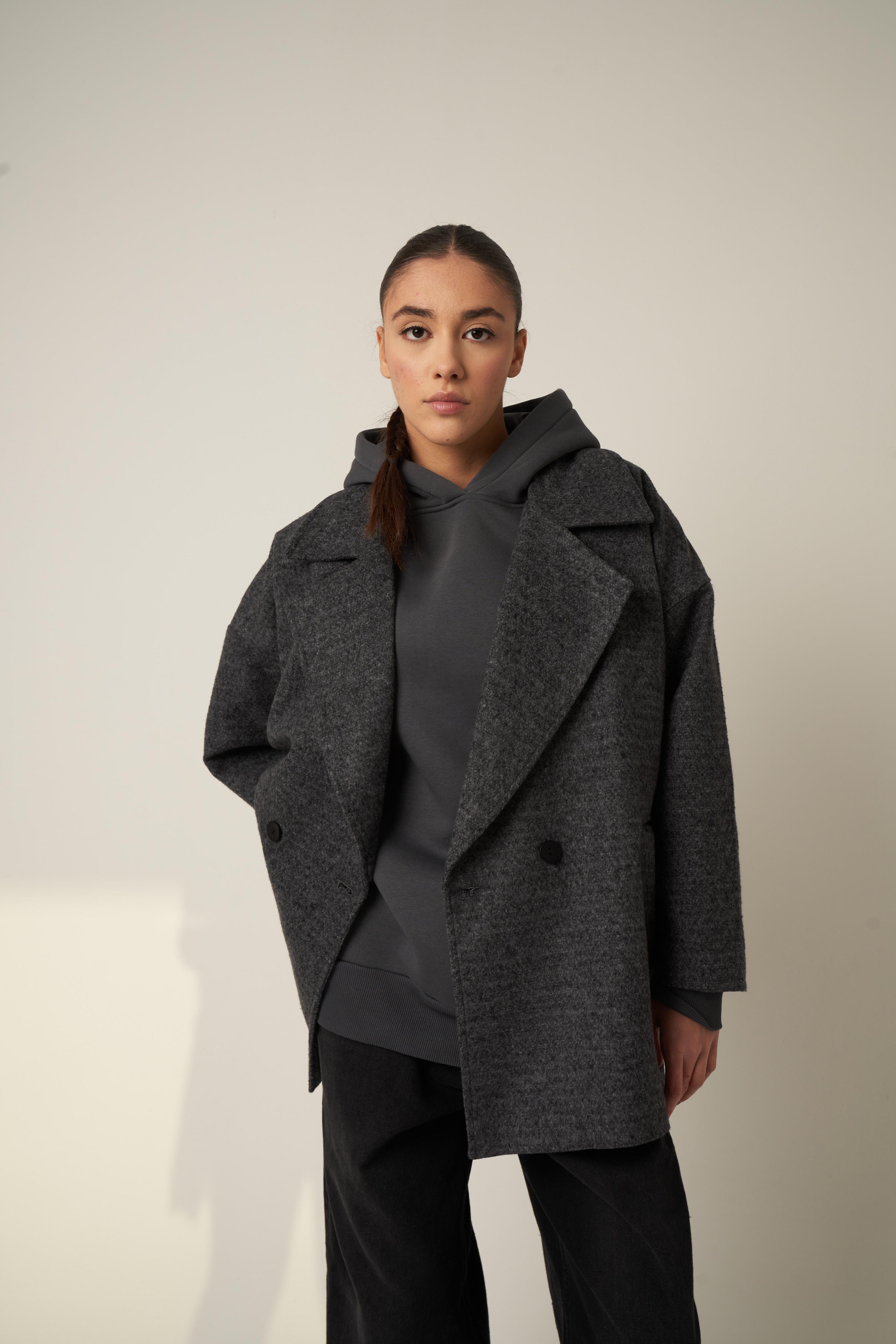 Kaşe Kaban Antrasit