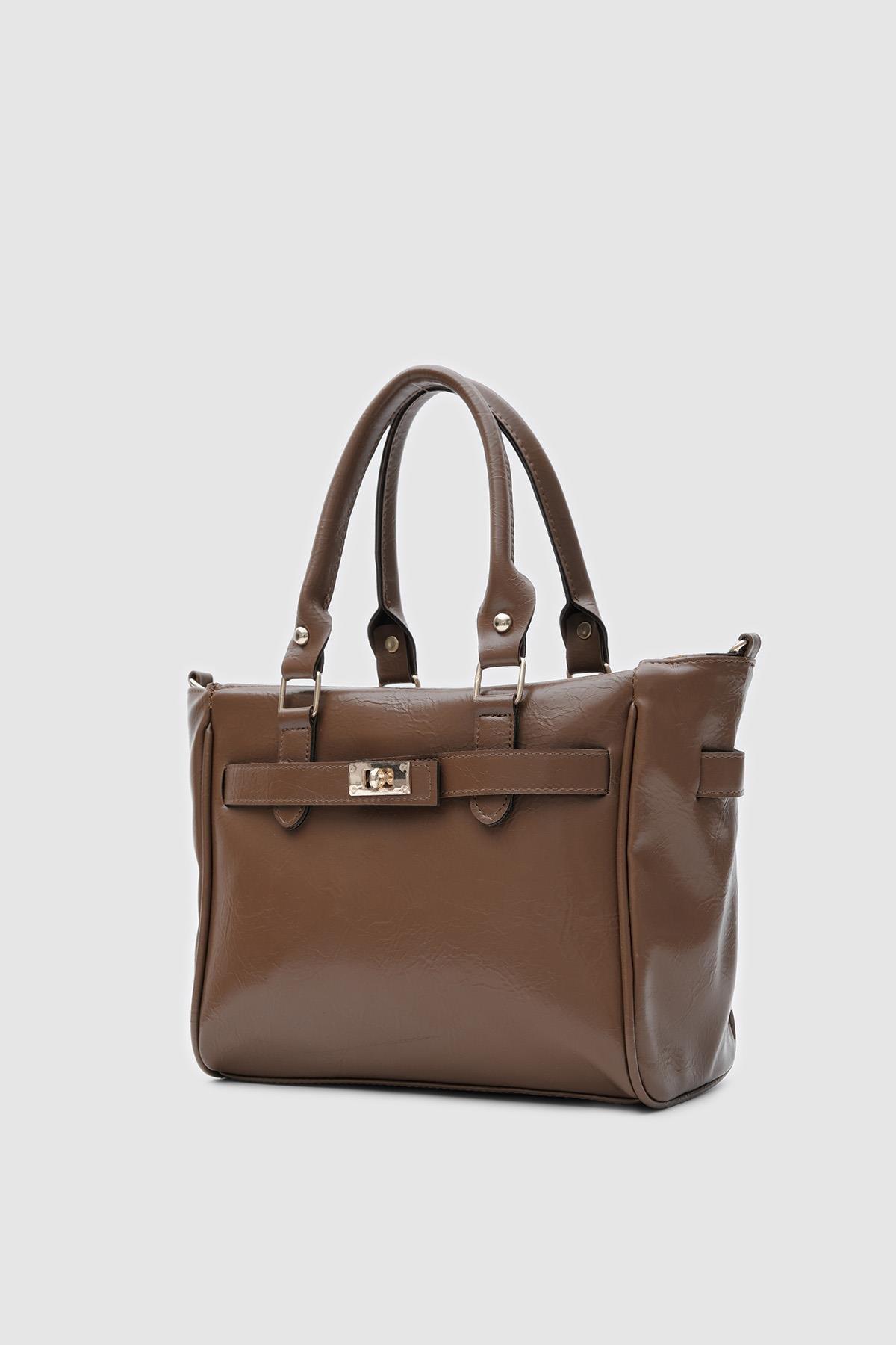 Kelly Vintage Omuz Çantası Kahve