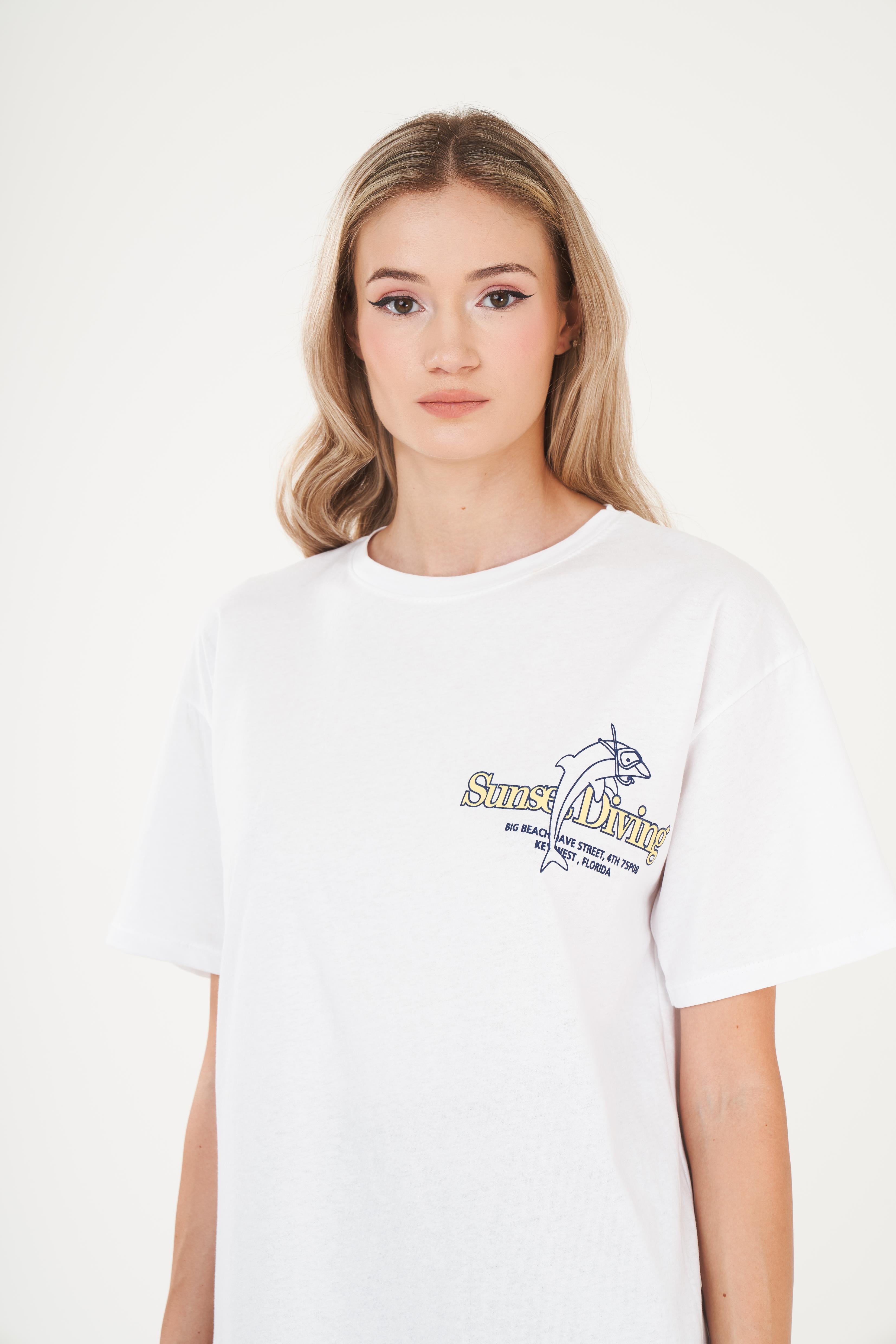 Key West Coast Baskılı T-shirt