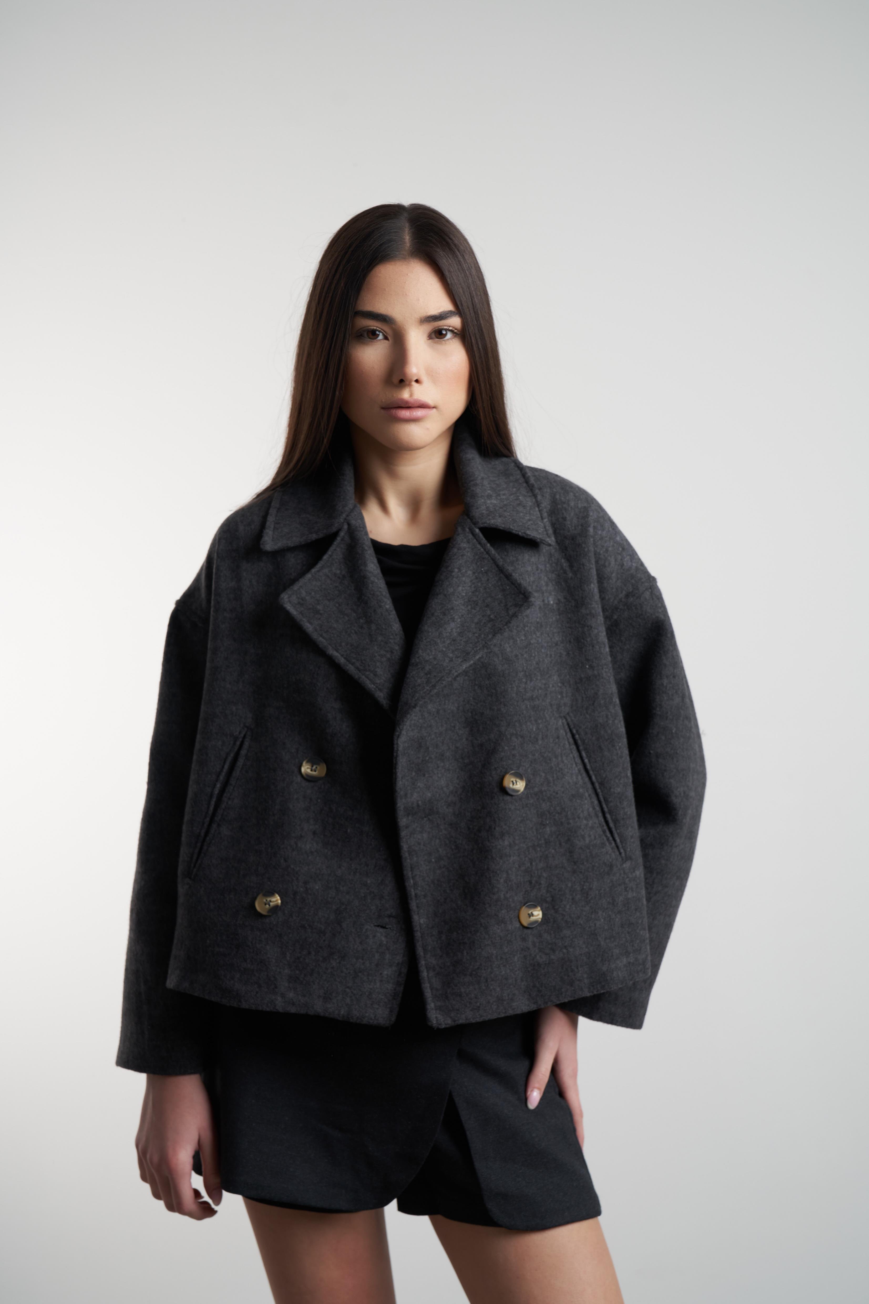 Kısa Kaşe Ceket Antrasit