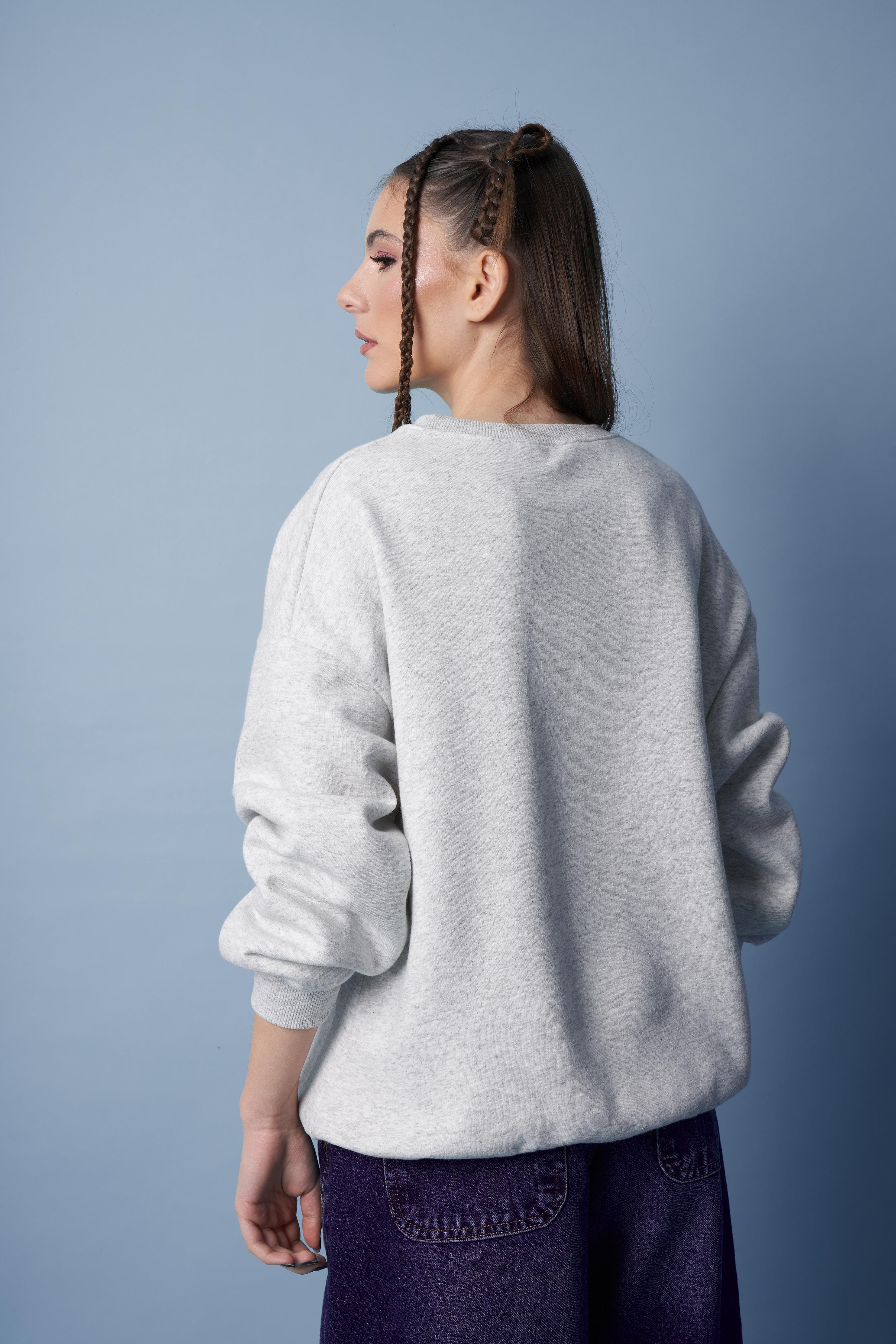 L.A Baskılı Sweatshirt Karmelanj