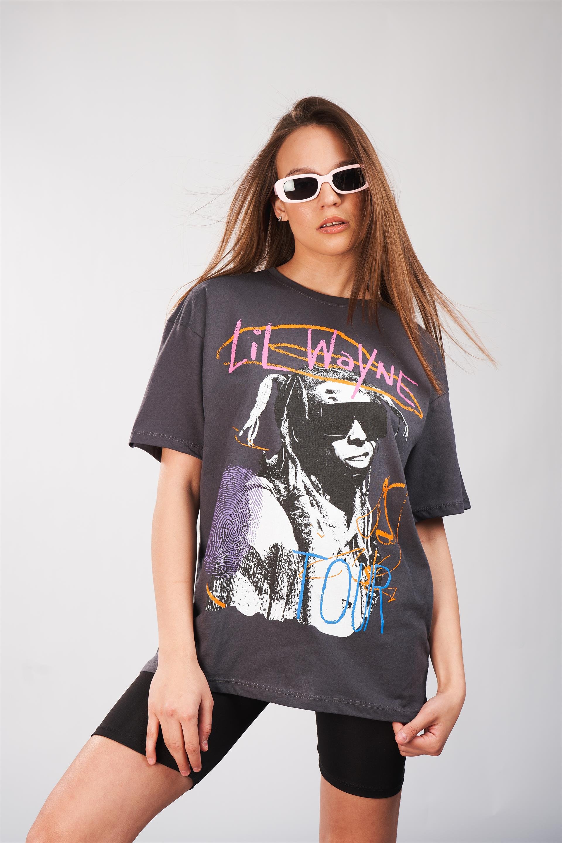 Lil Wayne Baskılı T-shirt