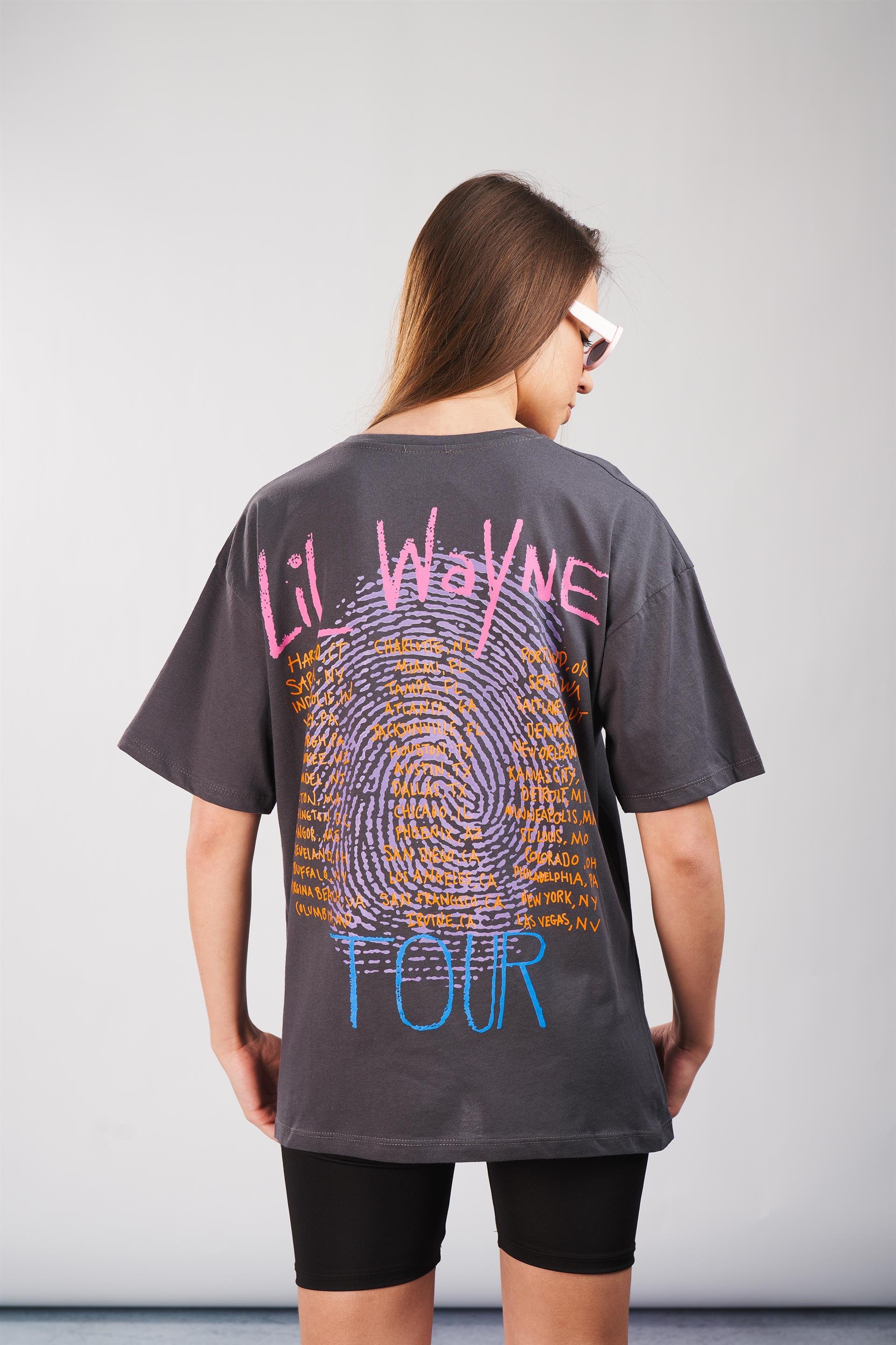 Lil Wayne Baskılı T-shirt