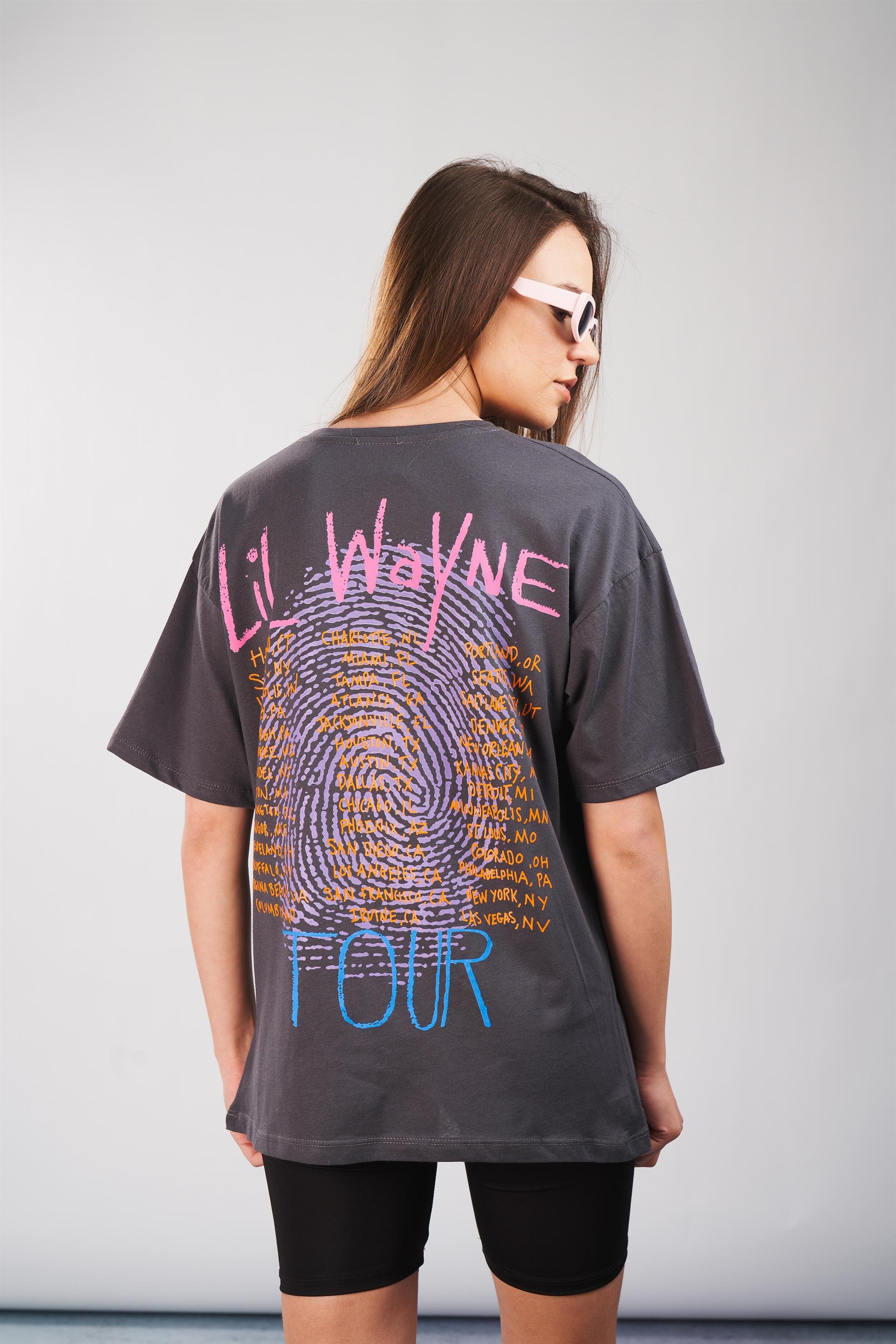 Lil Wayne Baskılı T-shirt