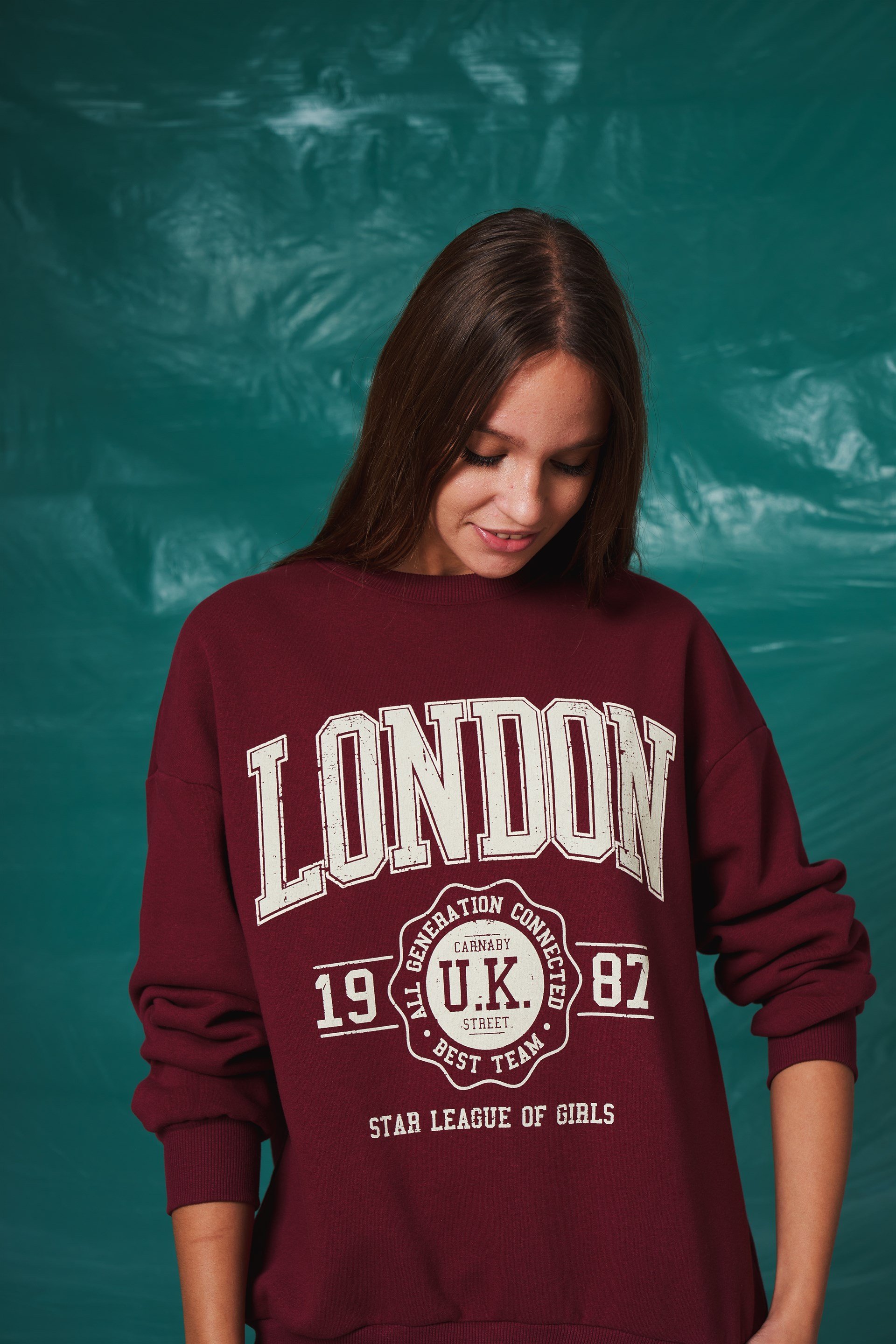 London Baskılı Sweatshirt