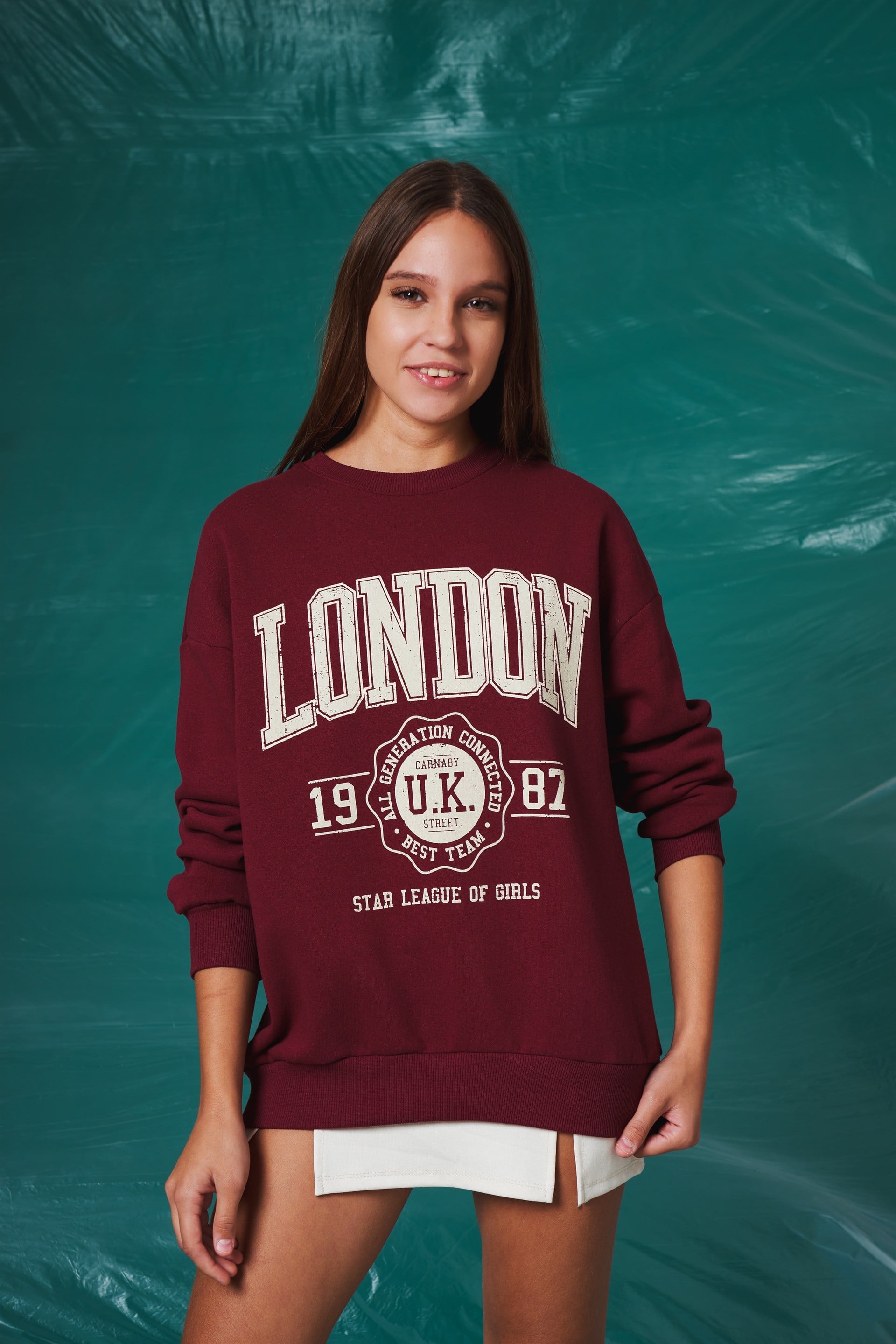 London Baskılı Sweatshirt