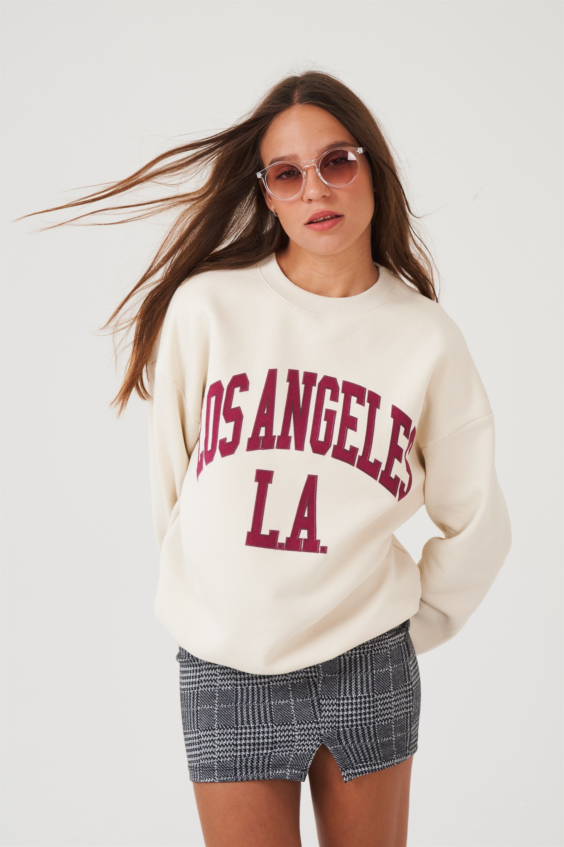 Los Angeles Baskılı Sweatshirt
