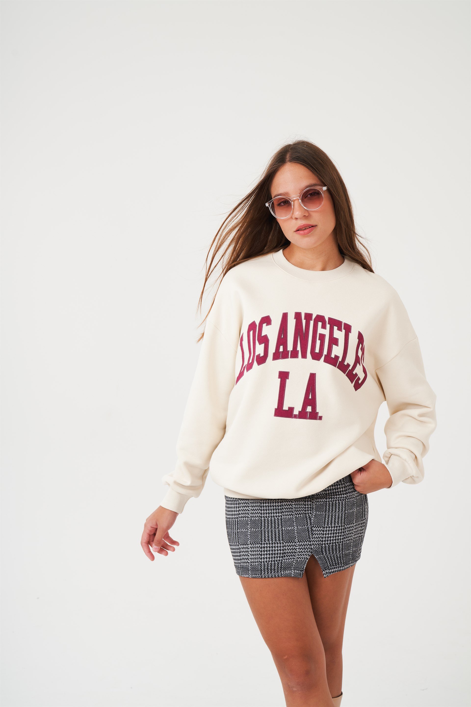 Los Angeles Baskılı Sweatshirt
