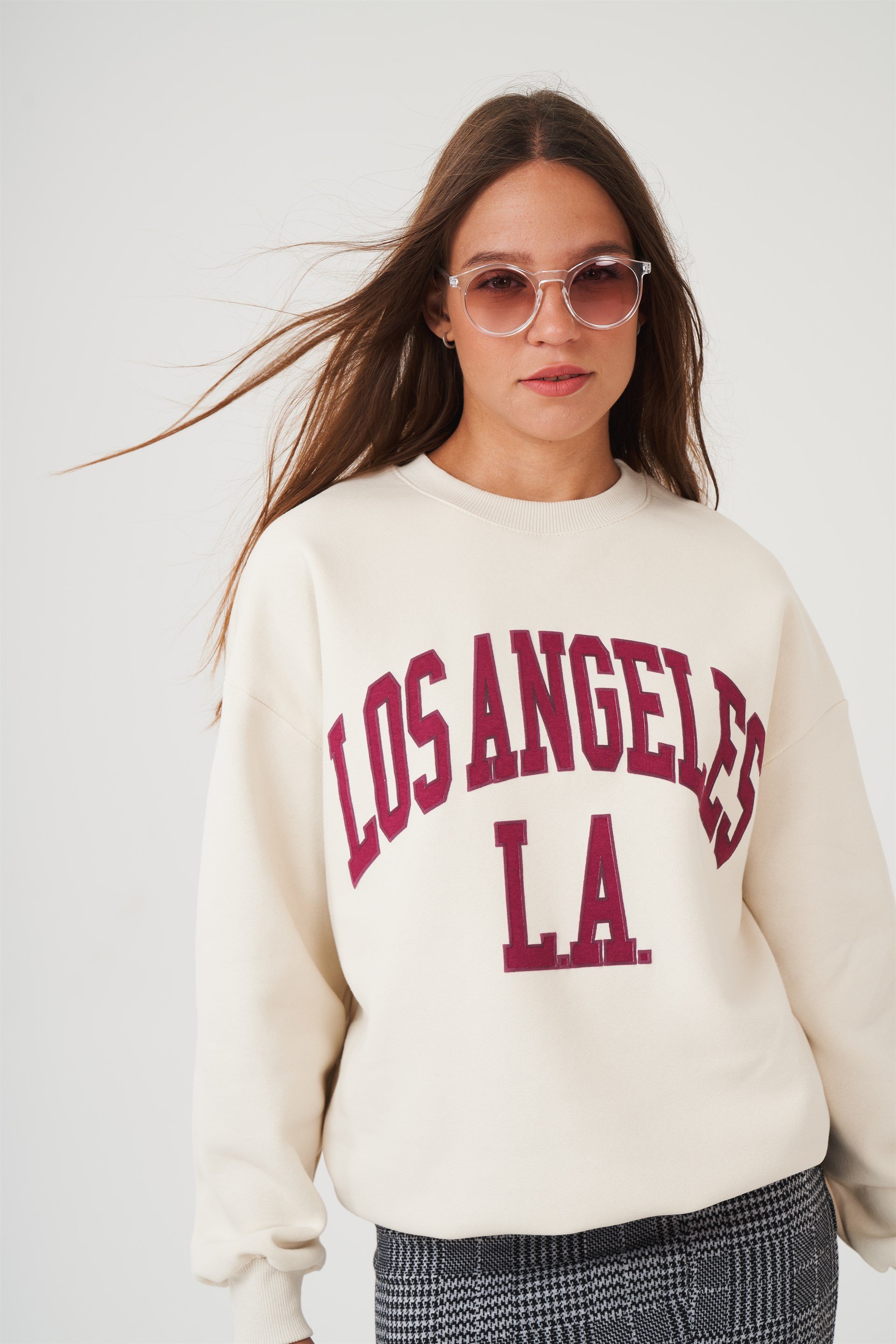 Los Angeles Baskılı Sweatshirt