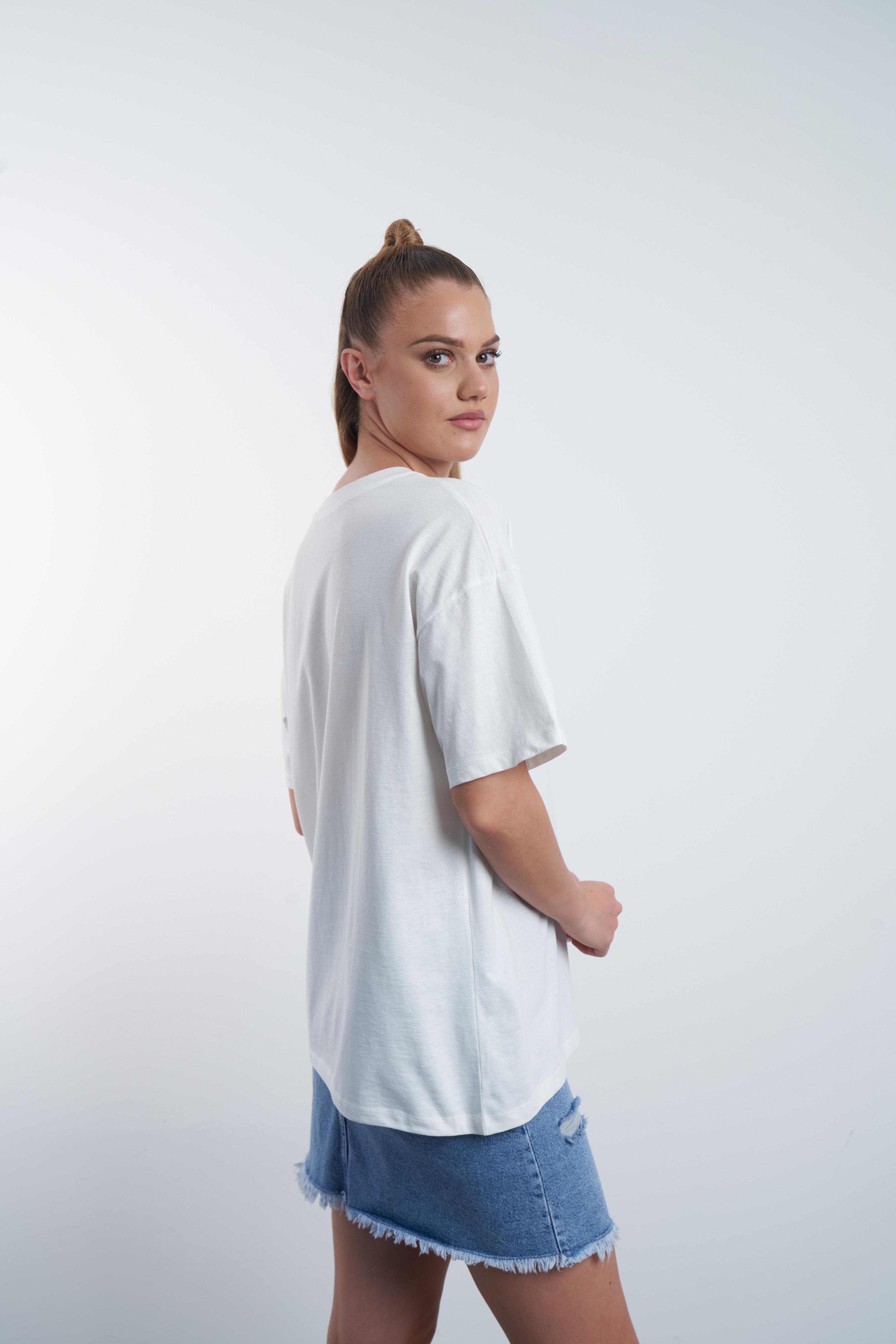 Love Always Nakış Baskılı T-shirt Ekru