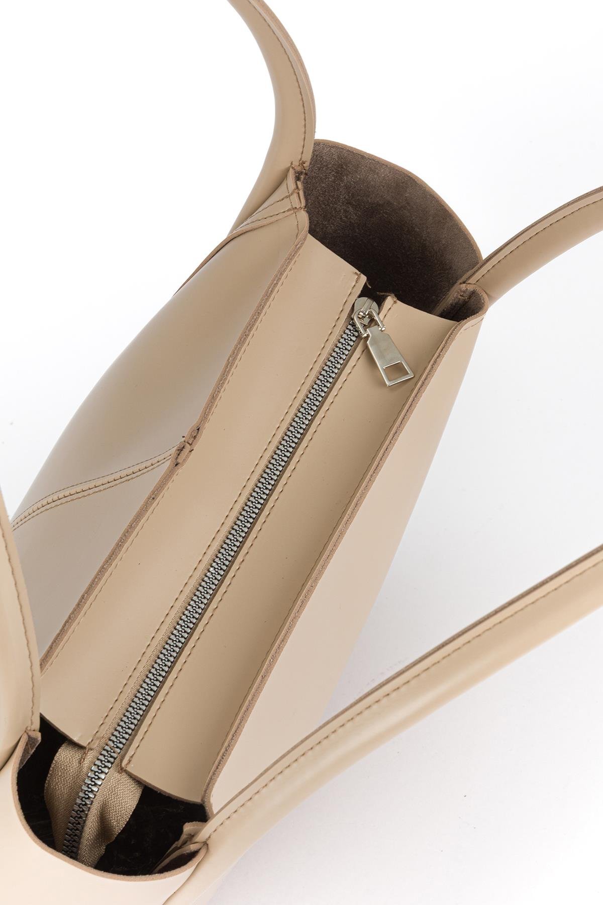 Makyaj Çantalı Basic Omuz Çantası Ekru