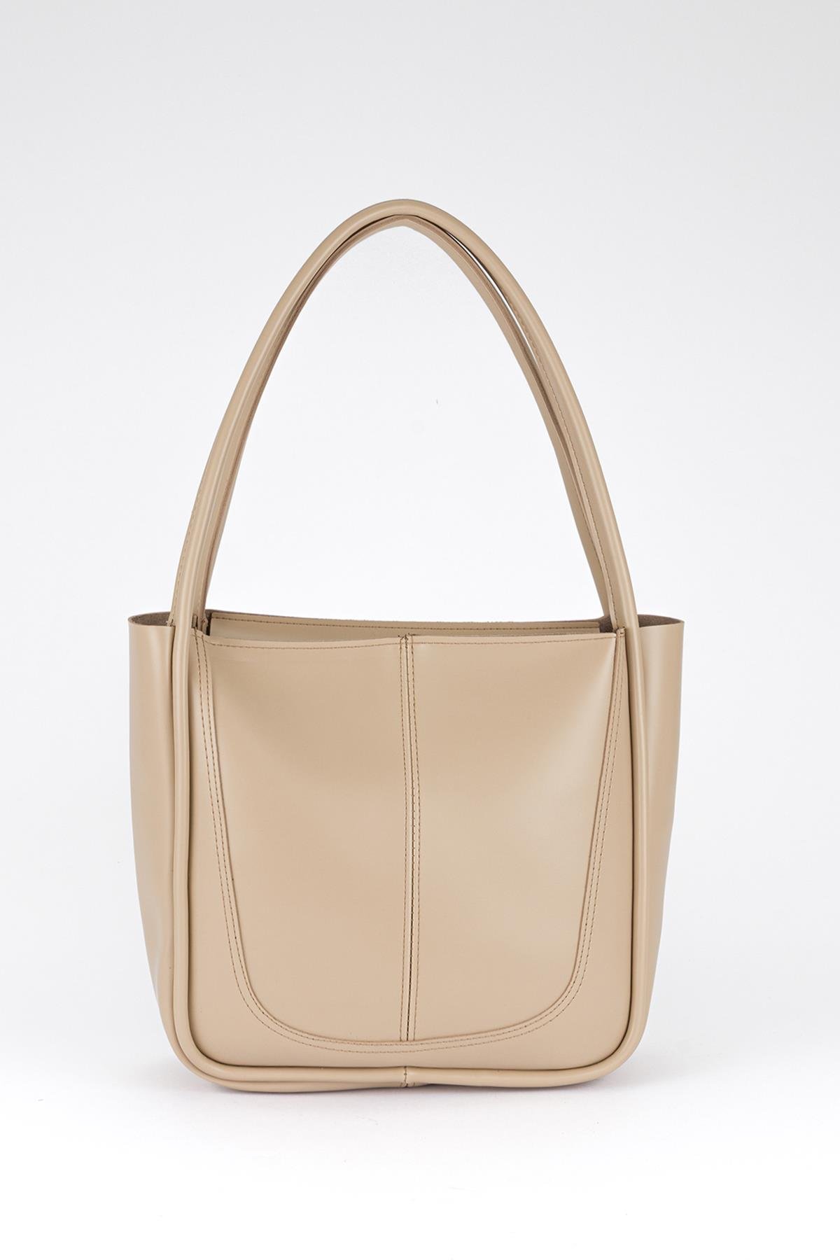 Makyaj Çantalı Basic Omuz Çantası Ekru