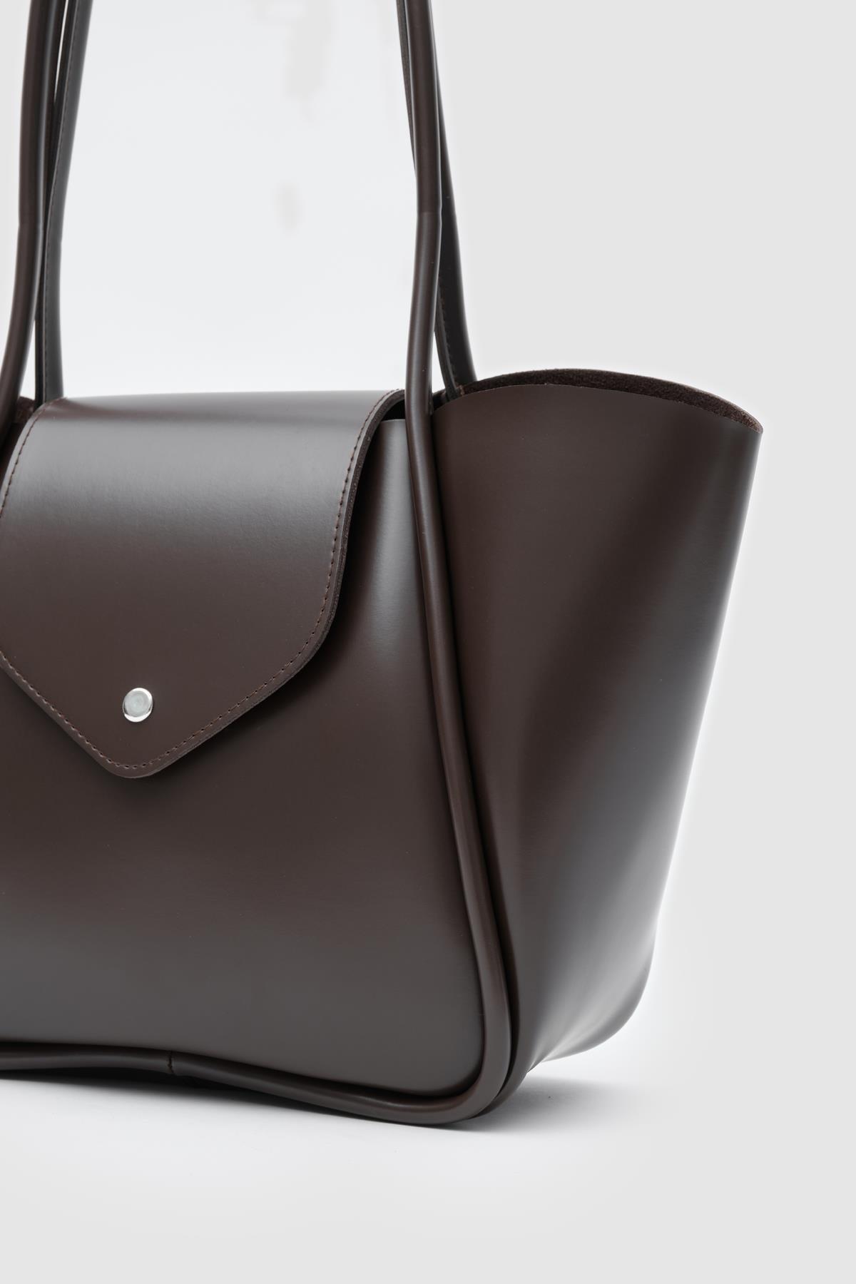 Makyaj Çantalı Omuz Çantası Acı Kahve