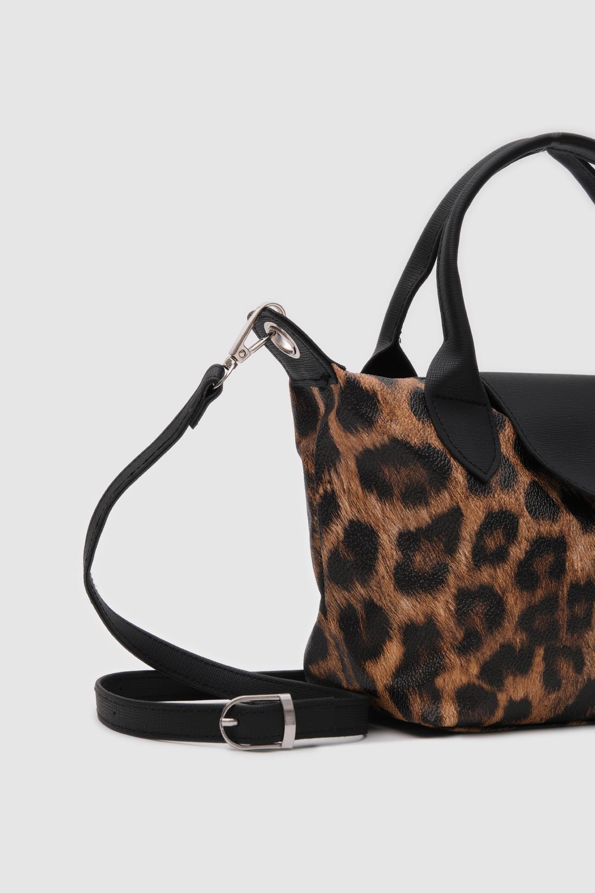 Mini Omuz Çantası Leopar