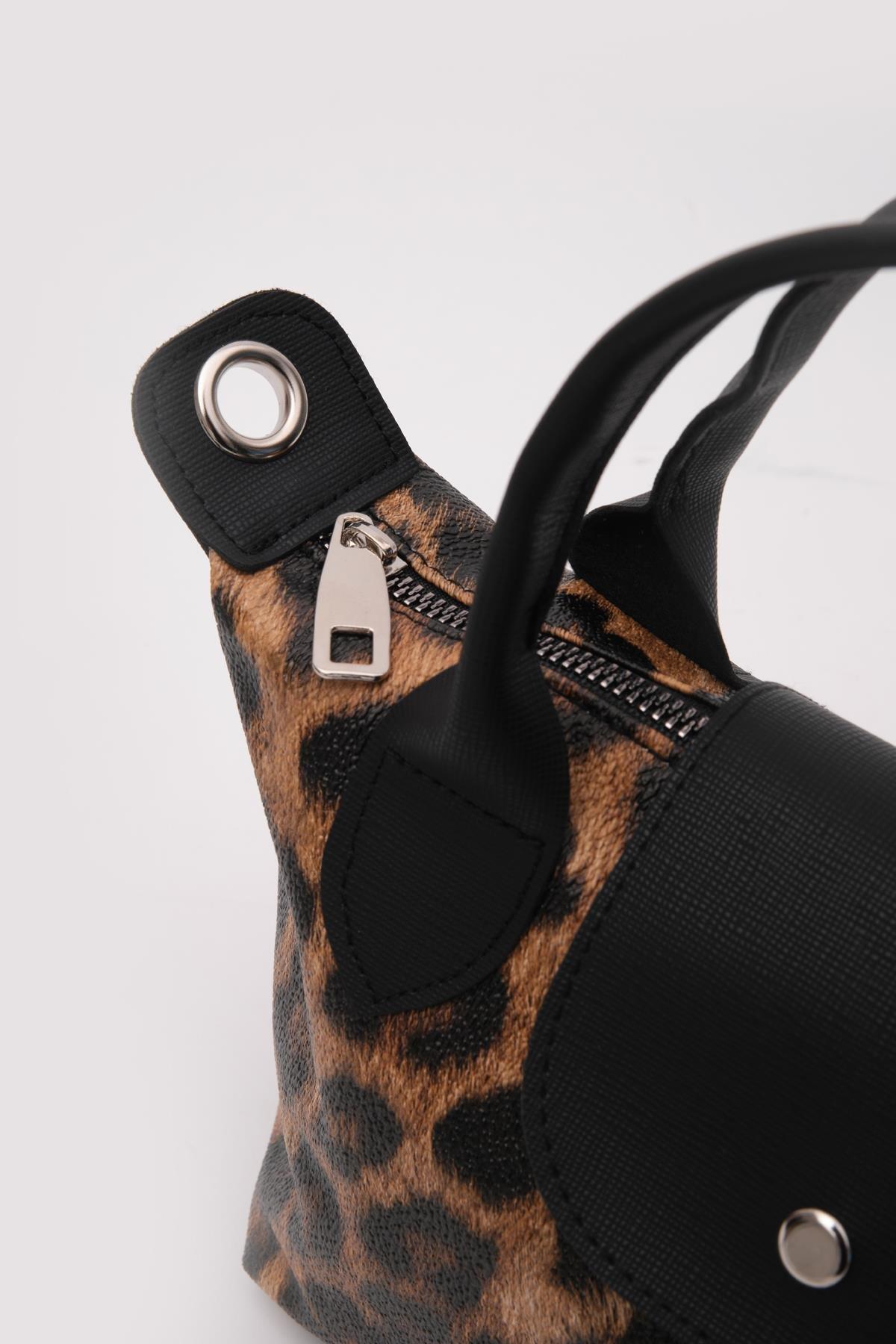 Mini Omuz Çantası Leopar