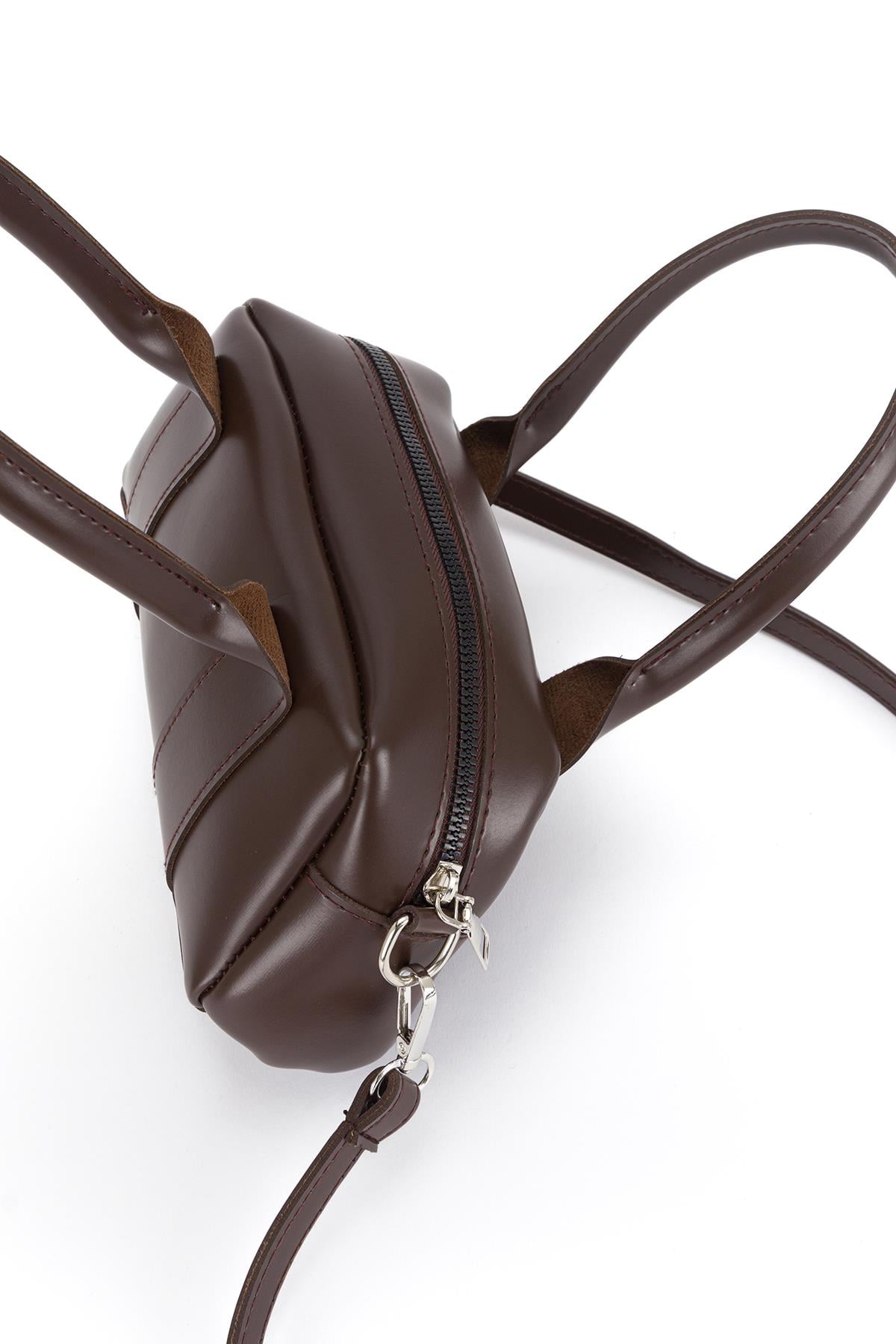 Minimal Baget Çapraz Çanta Acı Kahve
