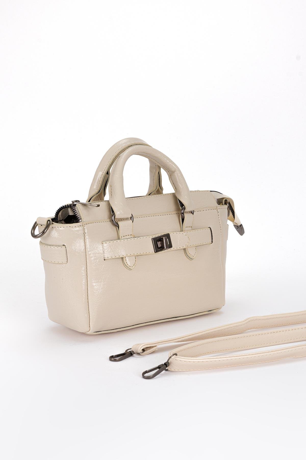 Minimal Çapraz Çanta Ekru