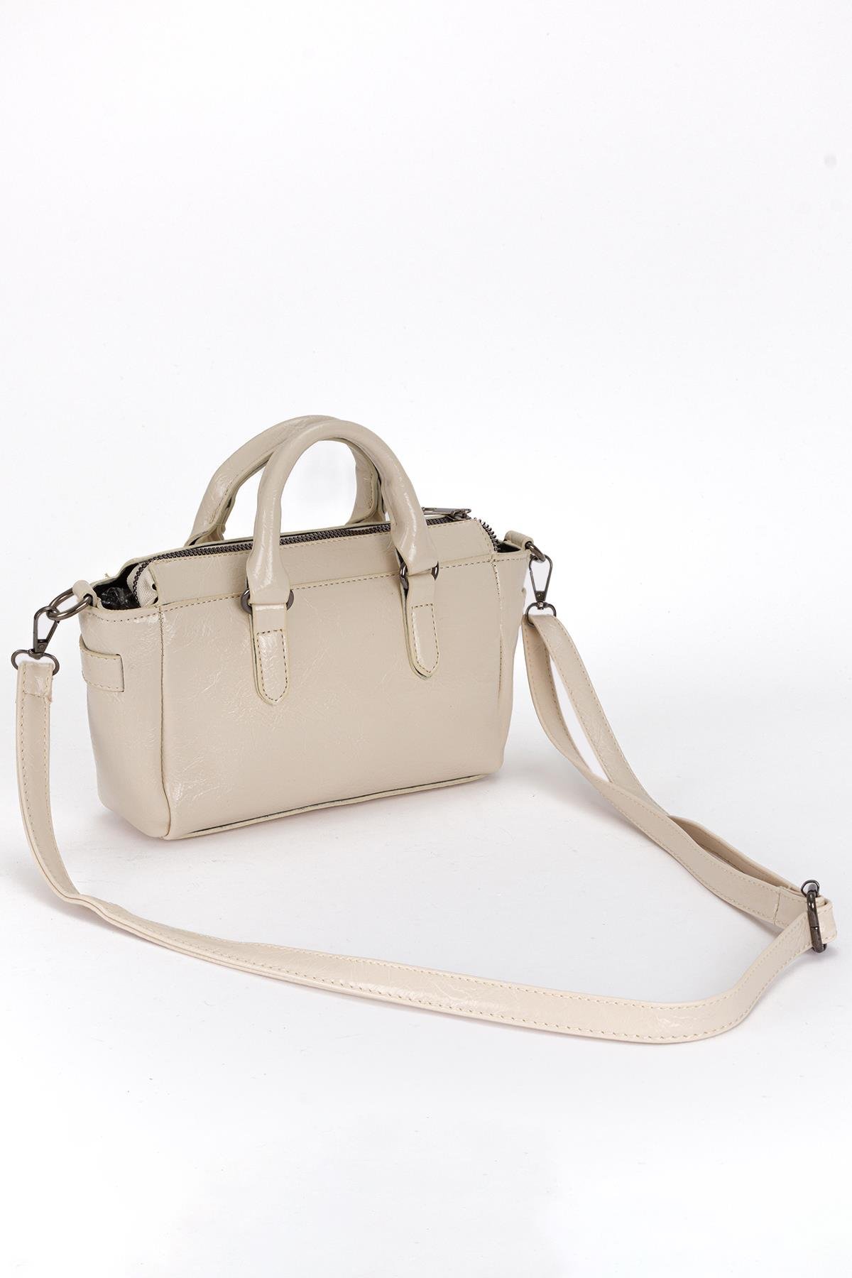 Minimal Çapraz Çanta Ekru