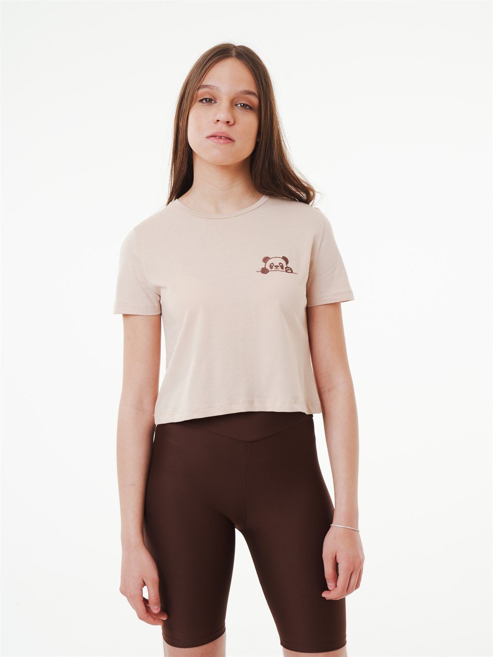 Nakış Baskılı Kısa T-shirt