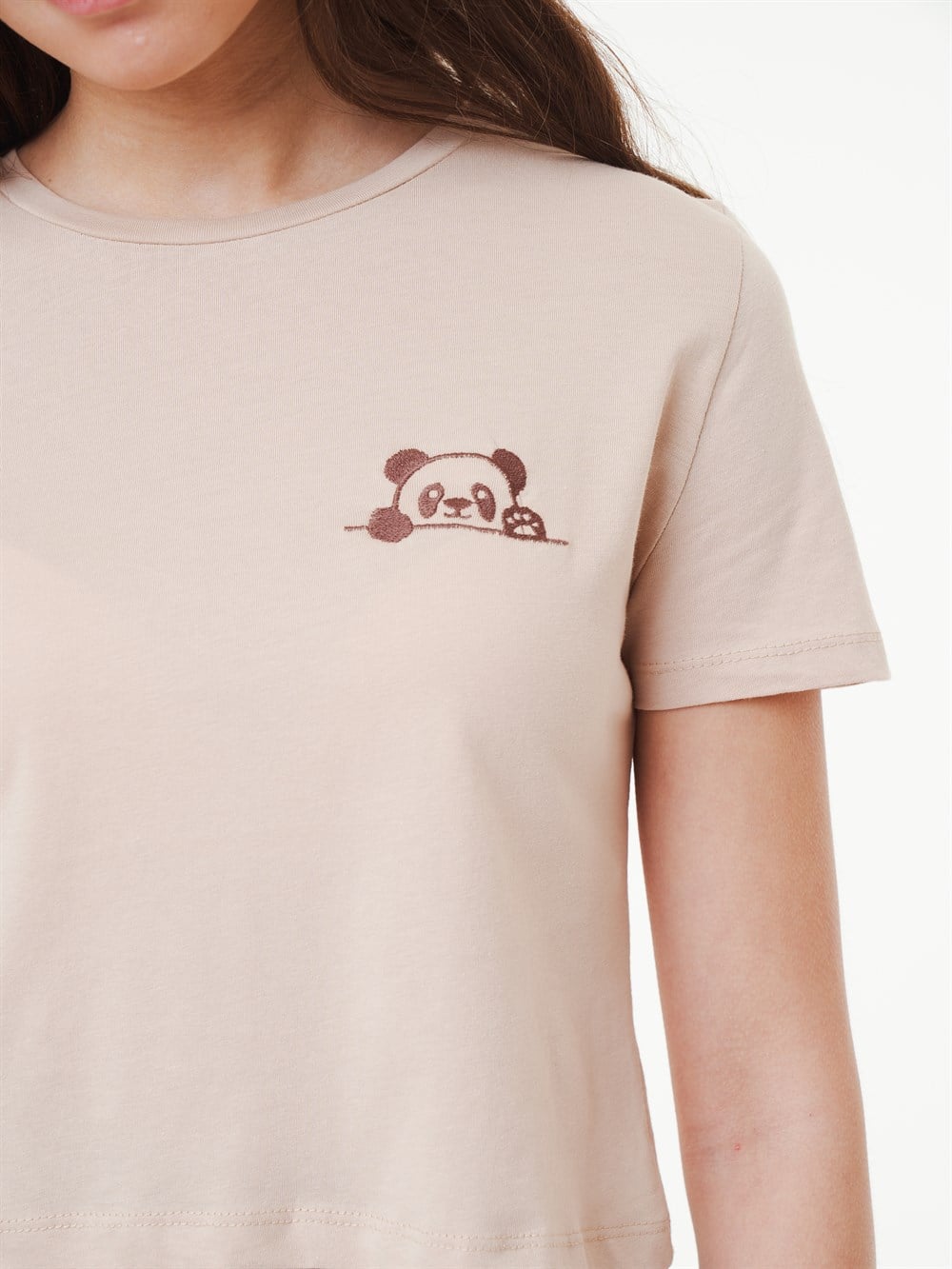 Nakış Baskılı Kısa T-shirt