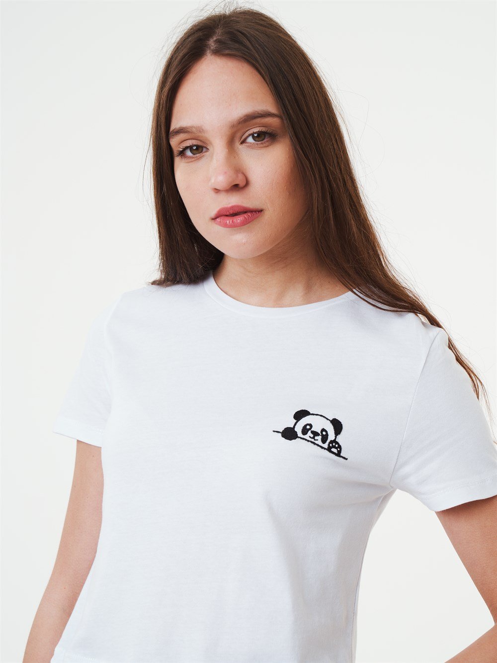 Nakış Baskılı Kısa T-shirt