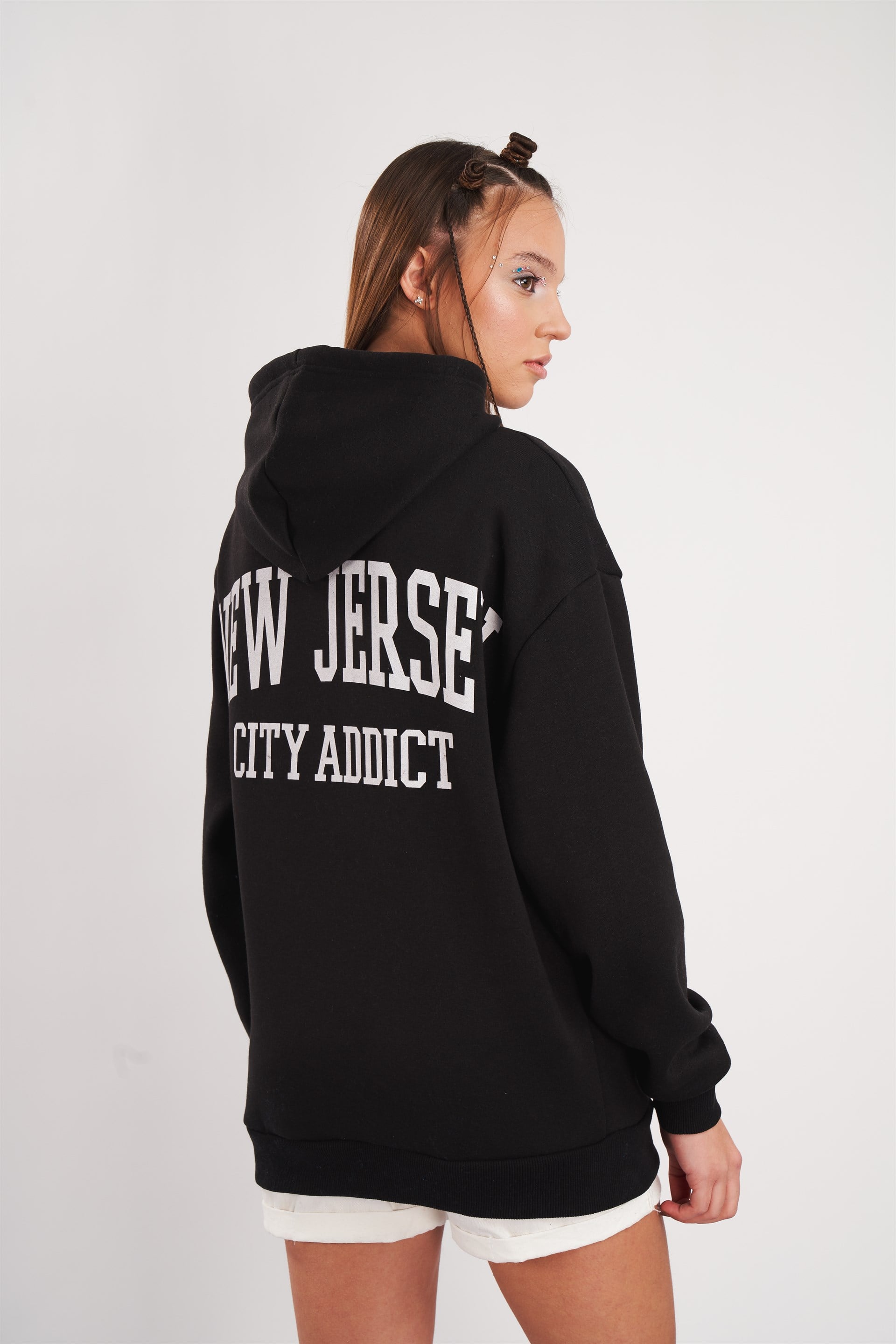 New Jersey Baskılı Sweatshirt