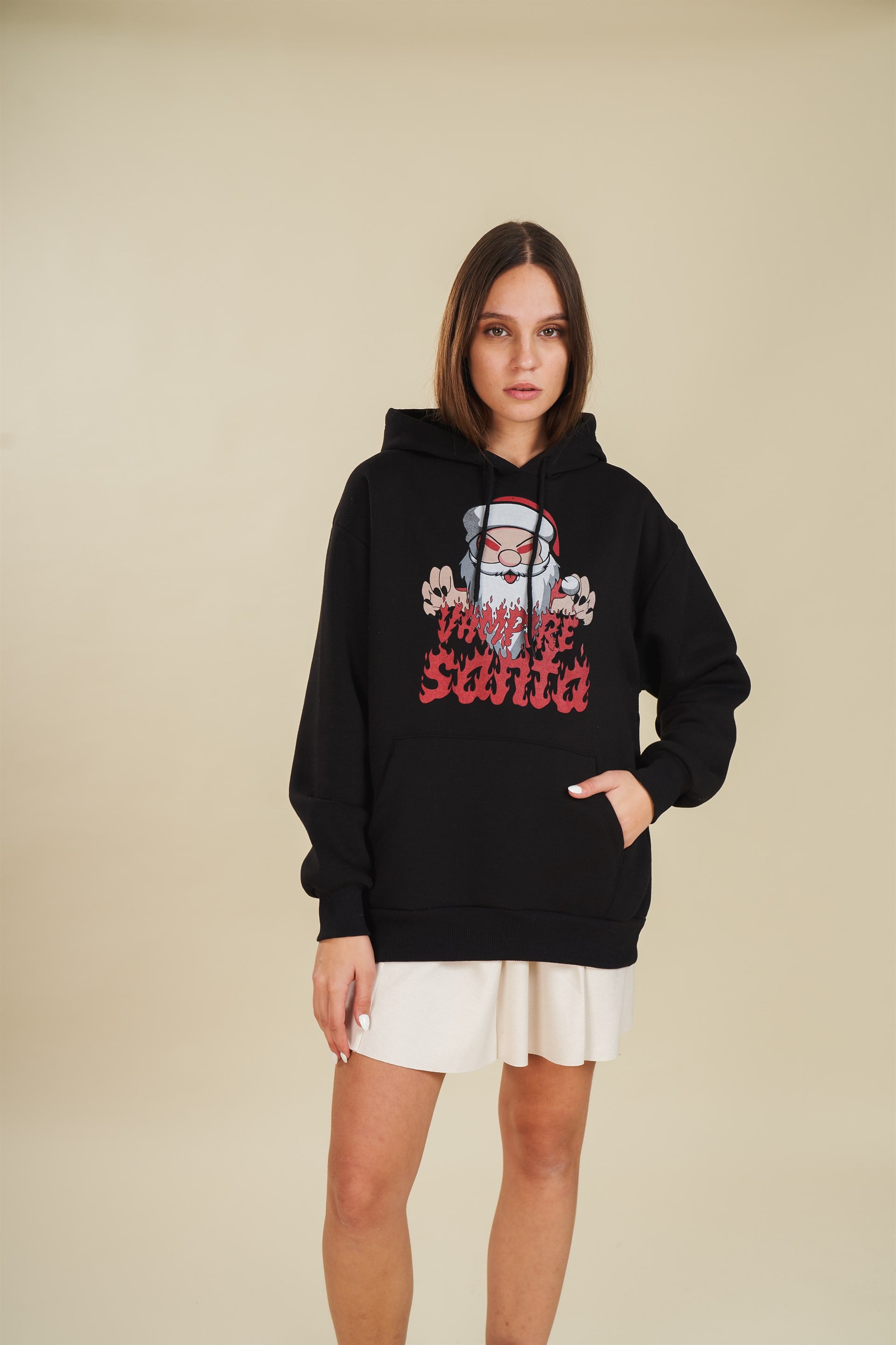 Noel Baba Baskılı Sweatshirt
