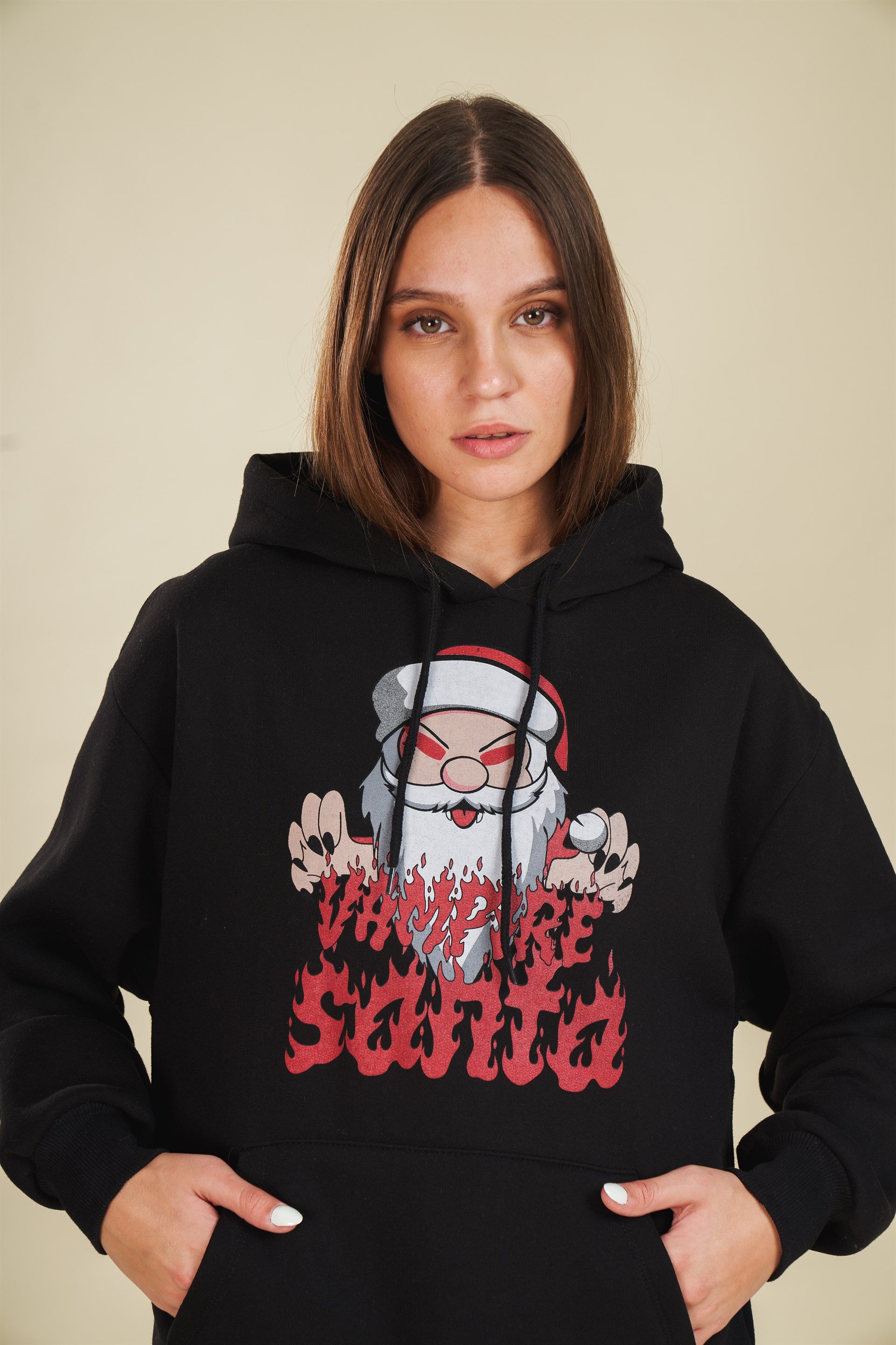 Noel Baba Baskılı Sweatshirt