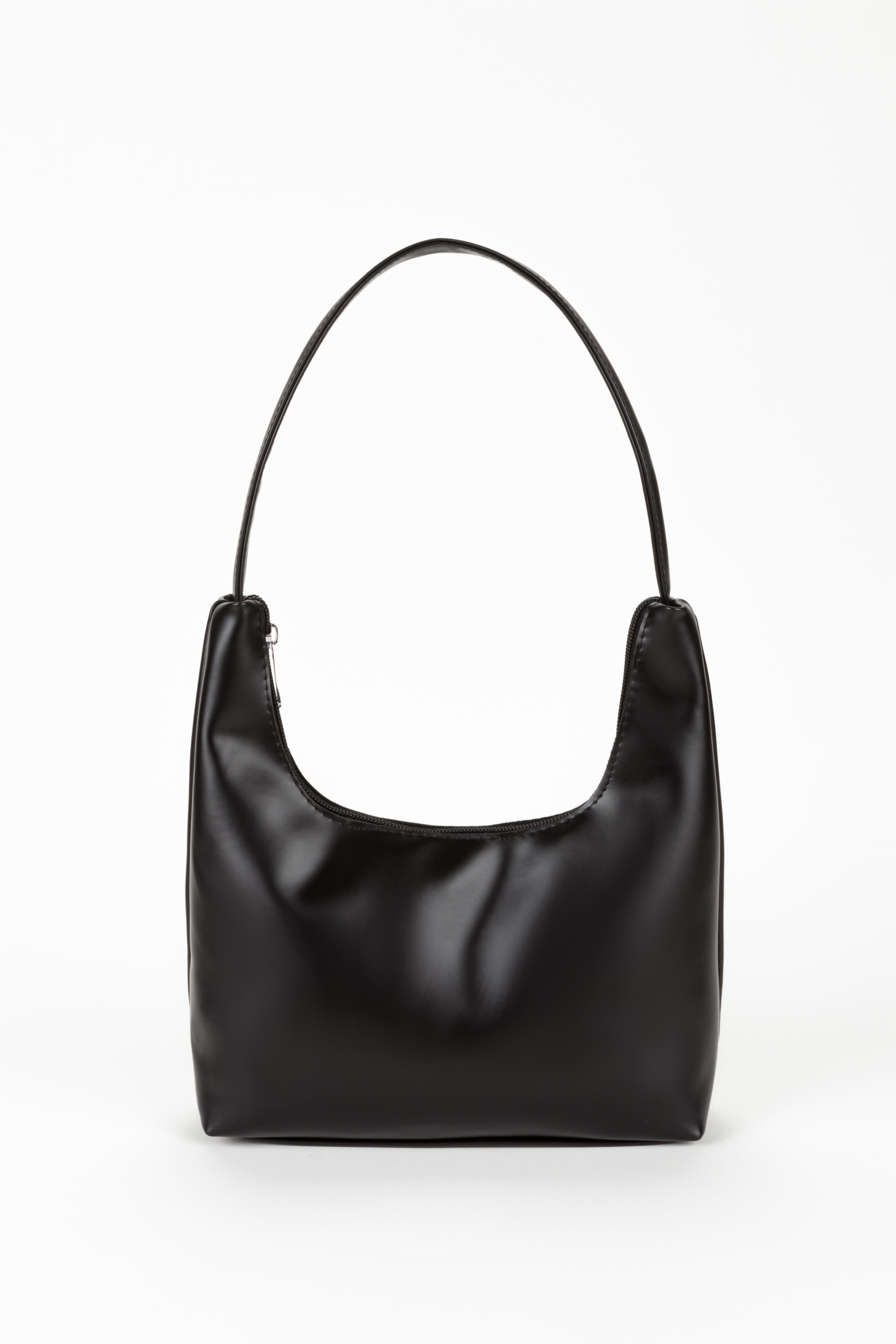 Oval Baget Çanta Siyah