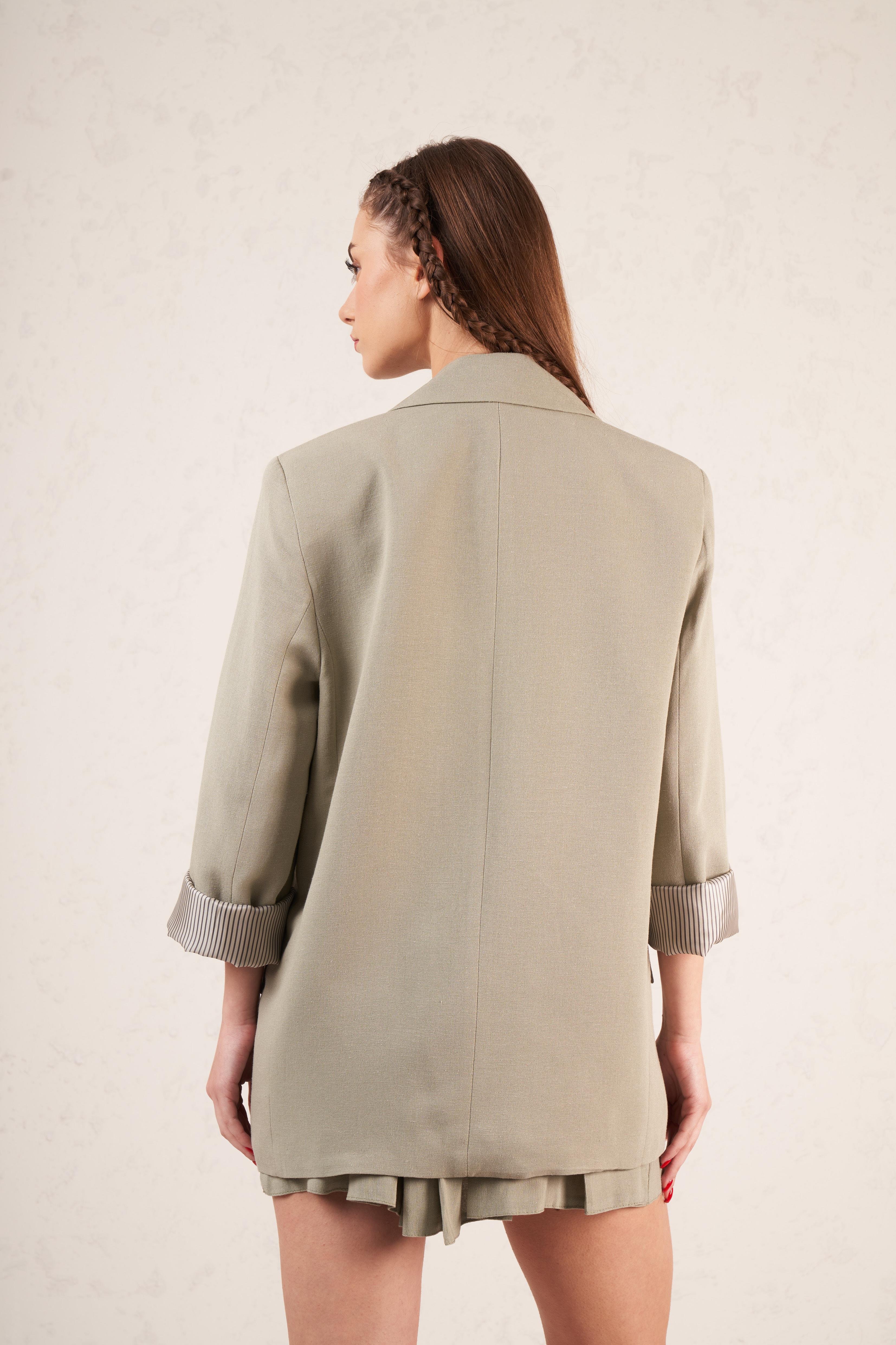 Oversize Blazer Ceket Haki