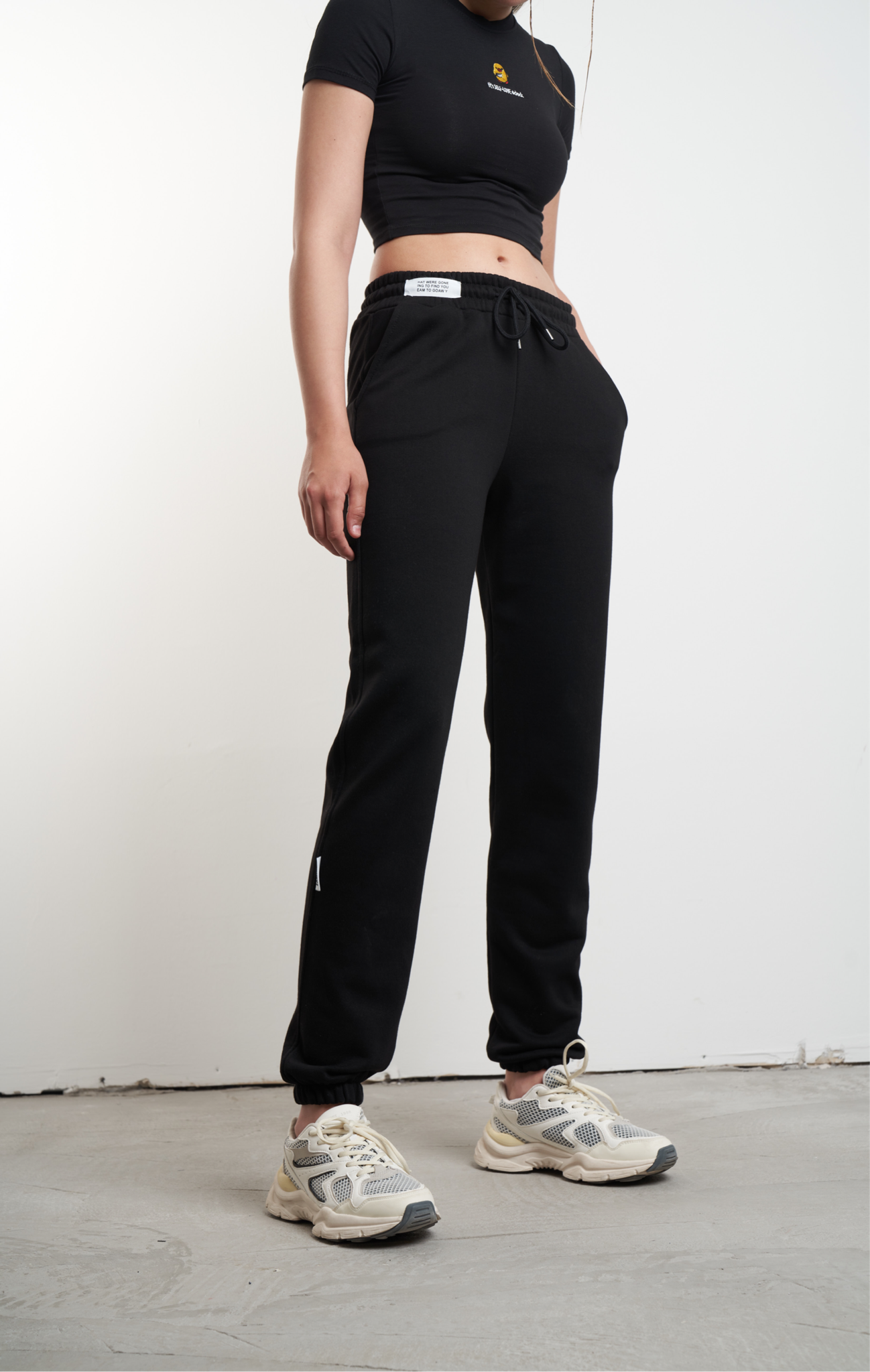 Paçası Lastikli Bel Lastik Ip Bağlama Eşofman Altı