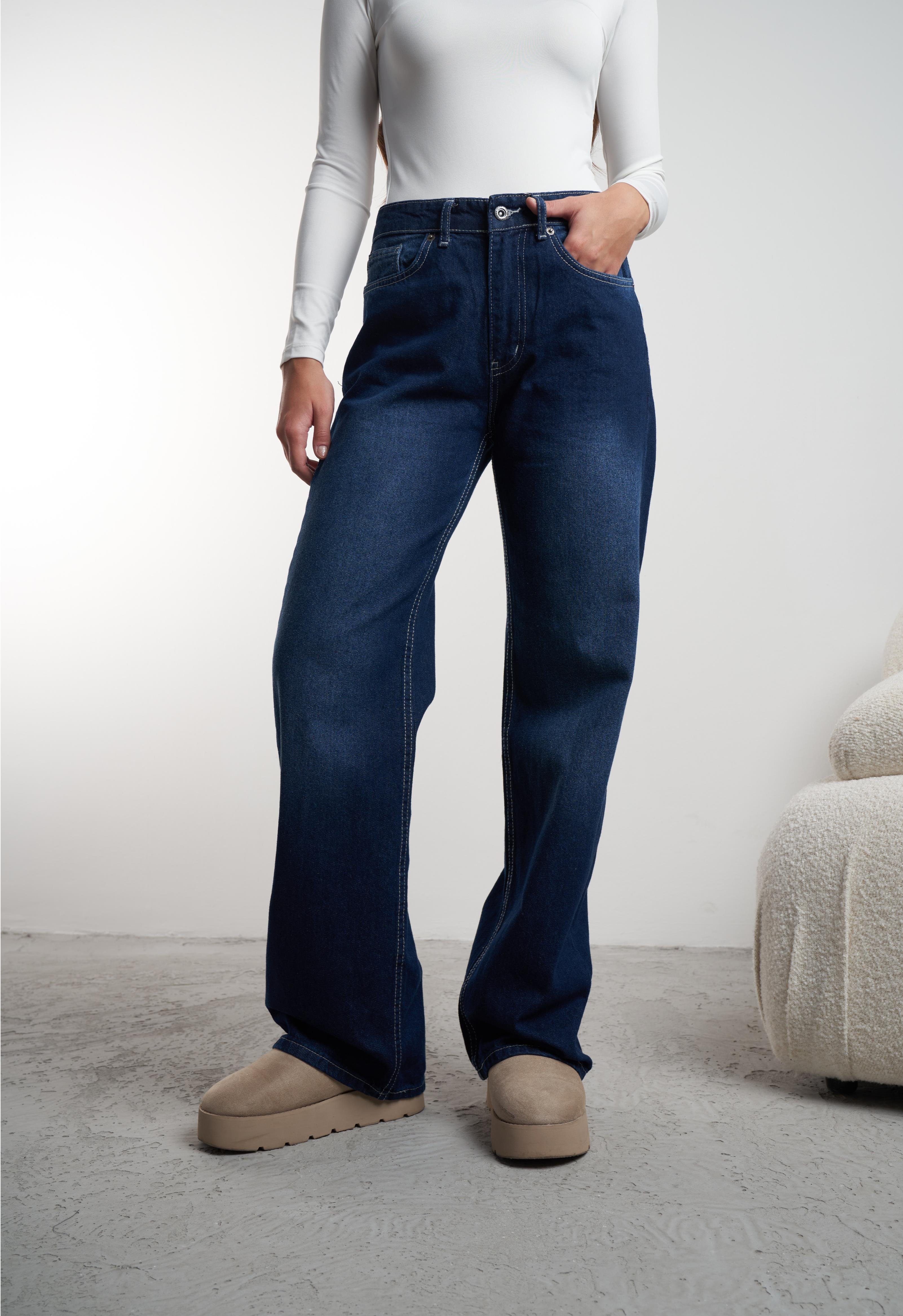 Palazzo Jean Pantolon Koyu Mavi