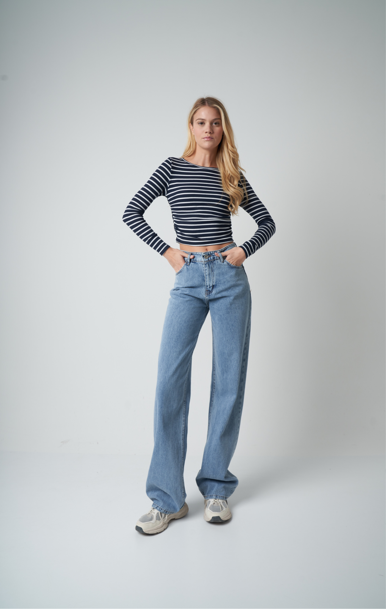 Palazzo Jean Pantolon Mavi