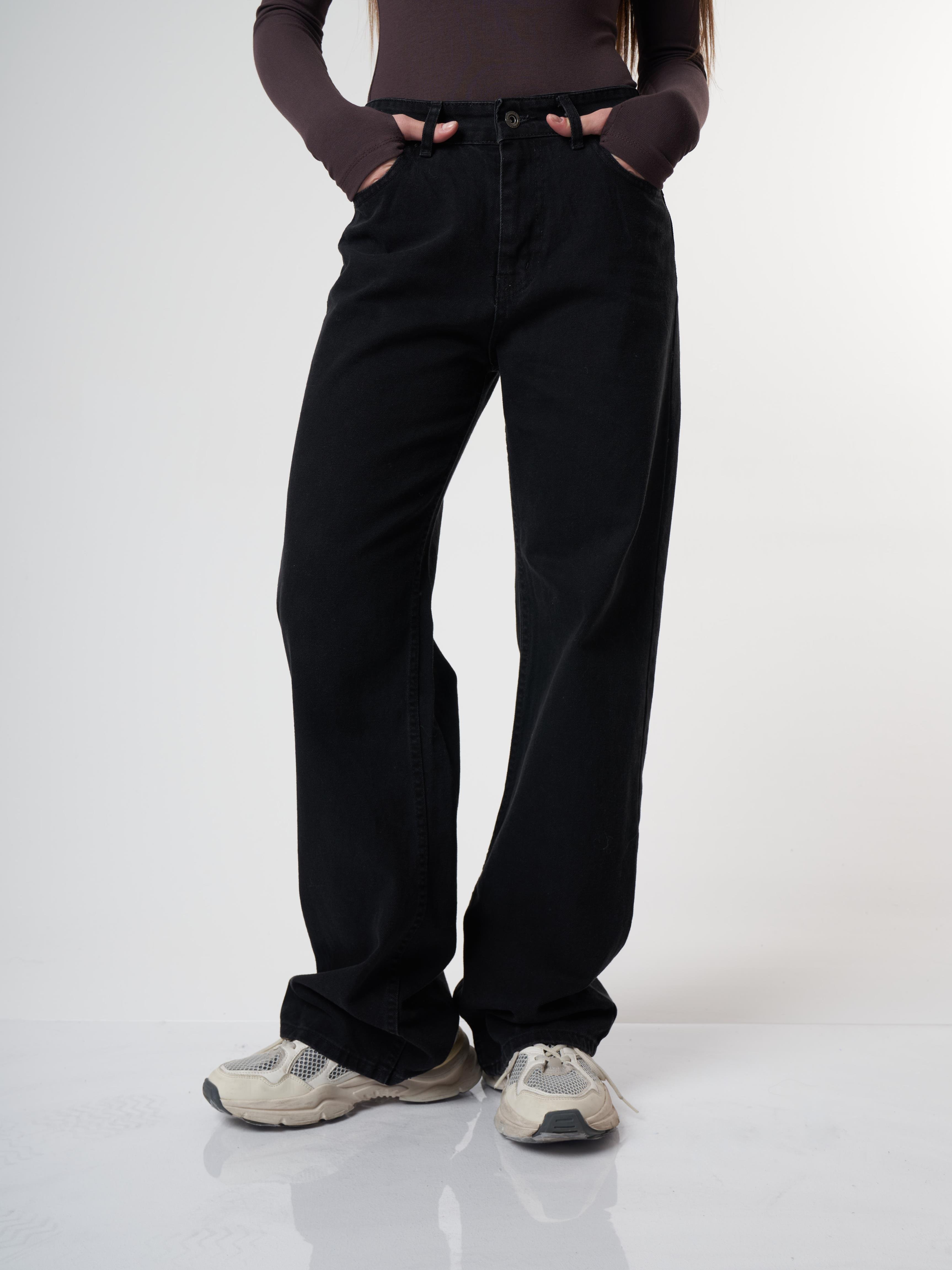 Palazzo Jean Pantolon Siyah