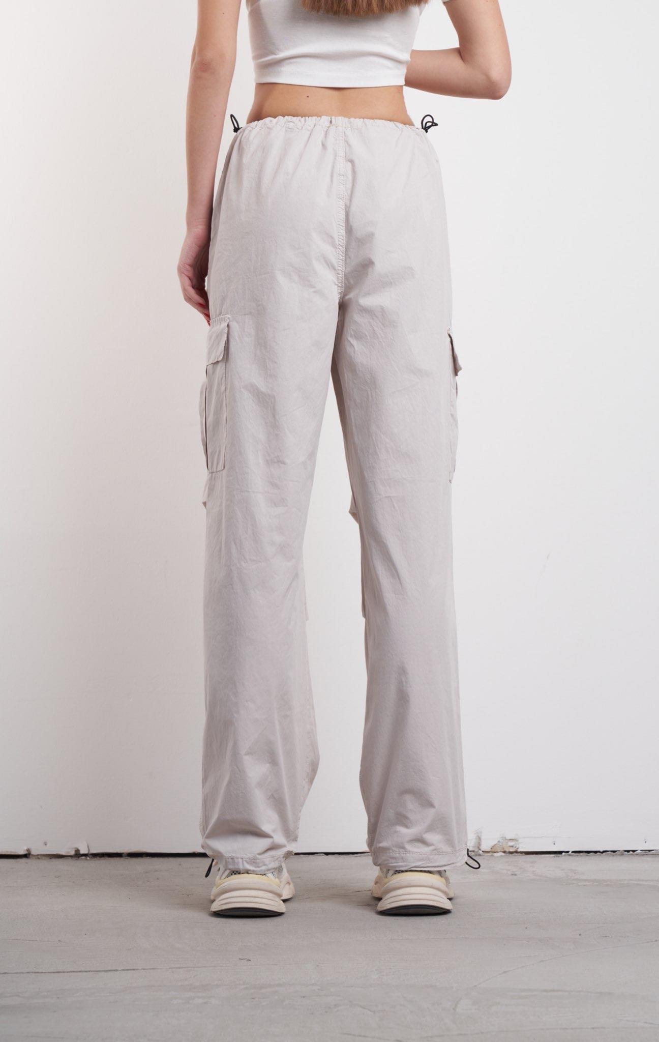 Paraşüt Kumaş Pantolon Taş