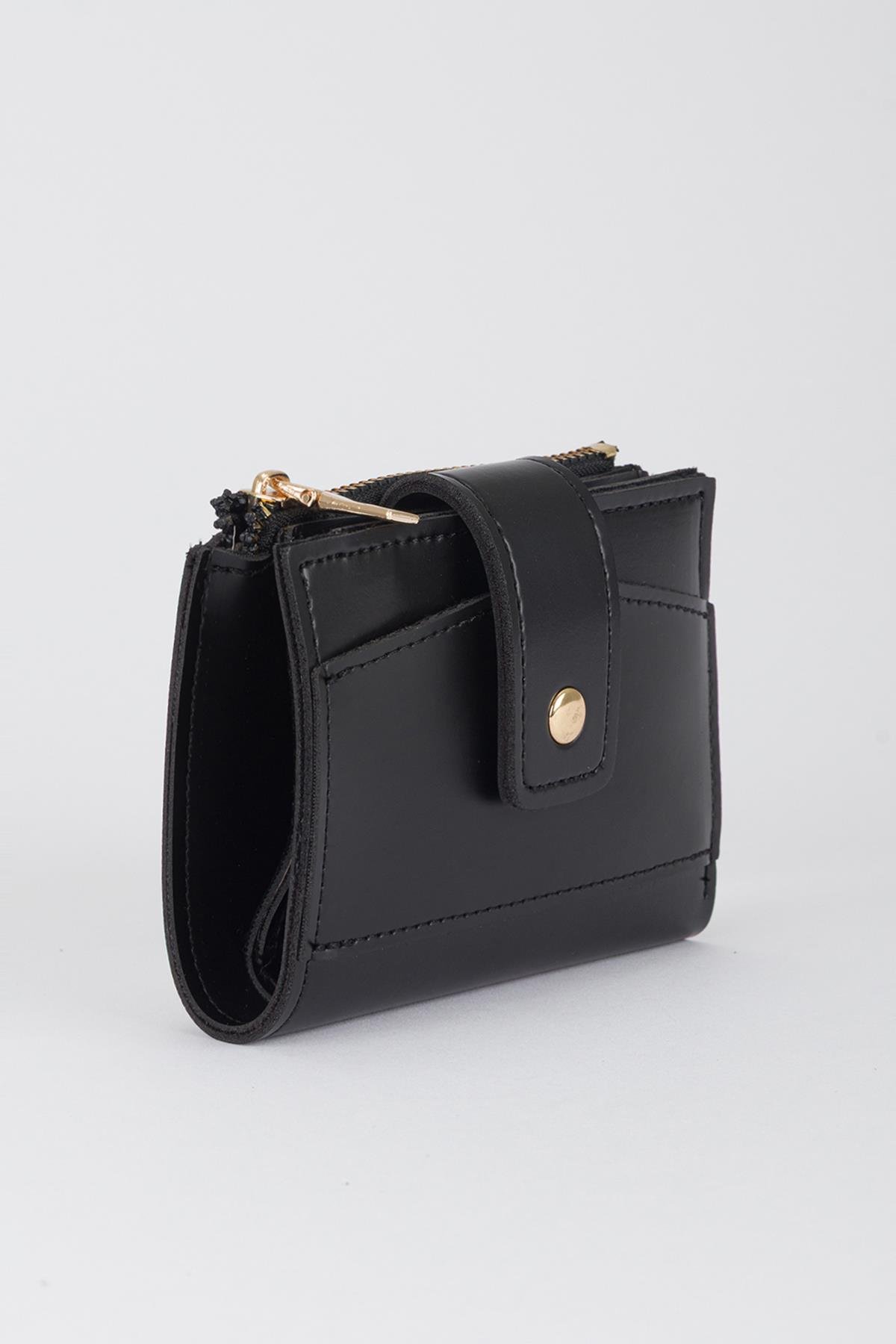 Patlı Kante Cüzdan Siyah
