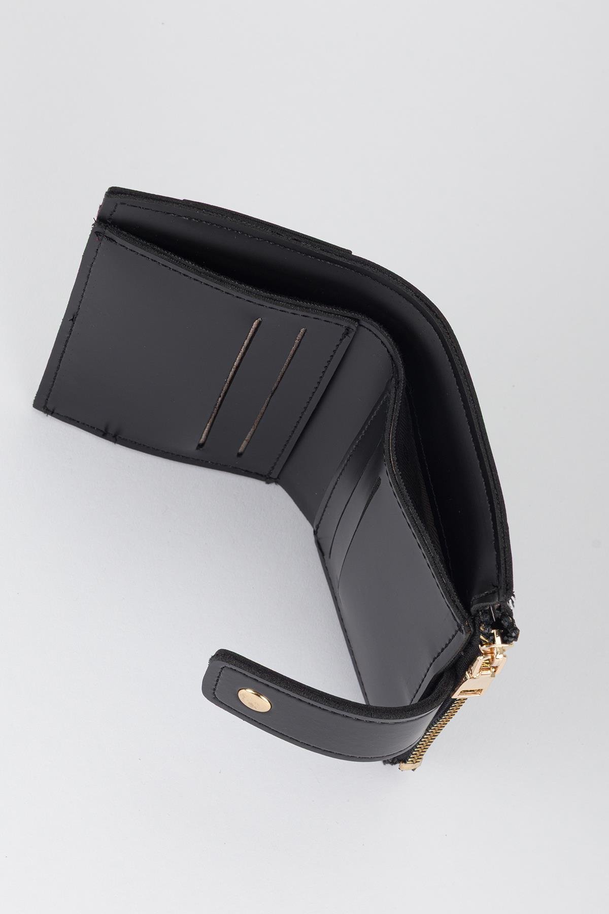 Patlı Kante Cüzdan Siyah
