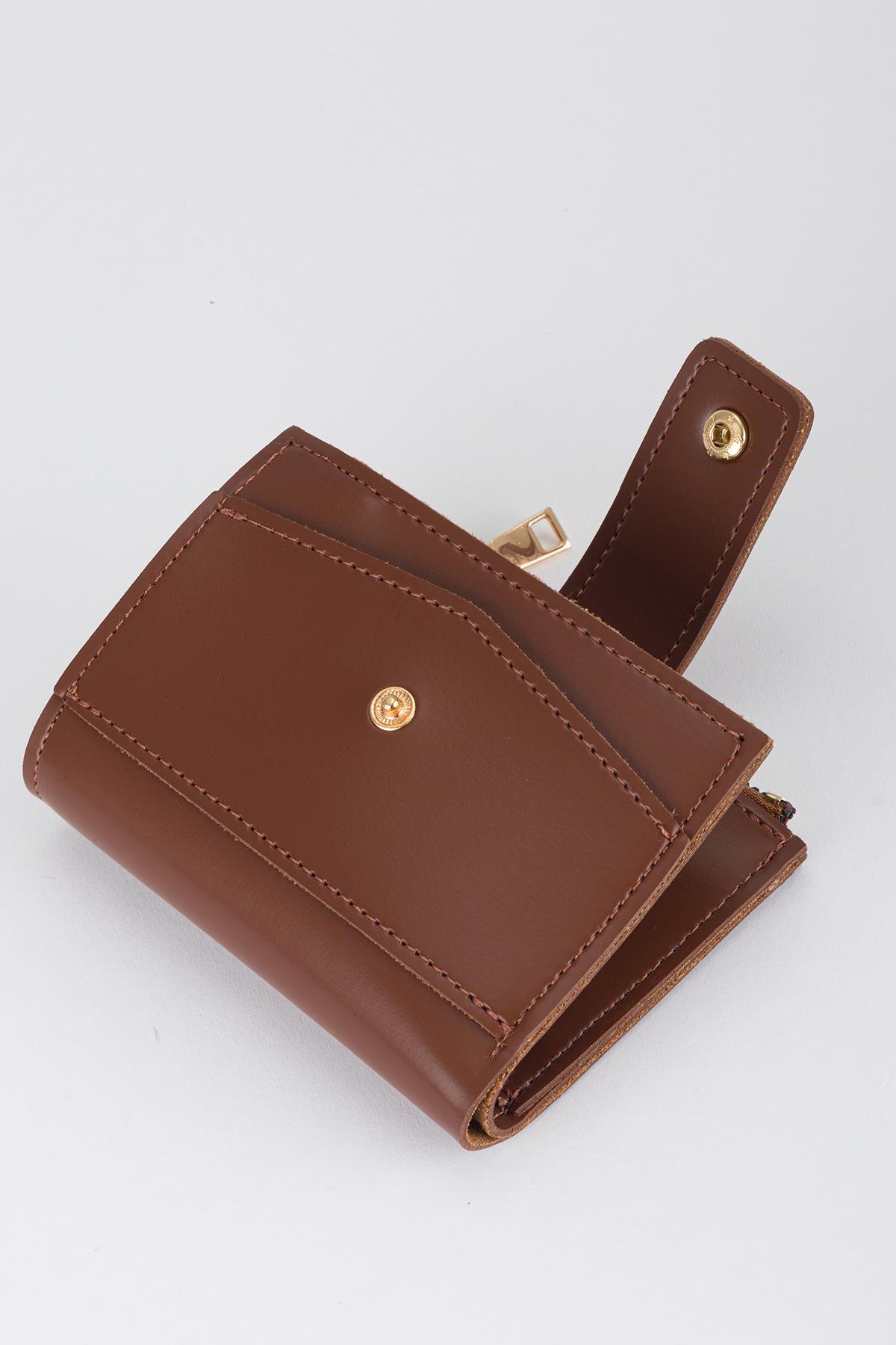 Patlı Kante Cüzdan Taba