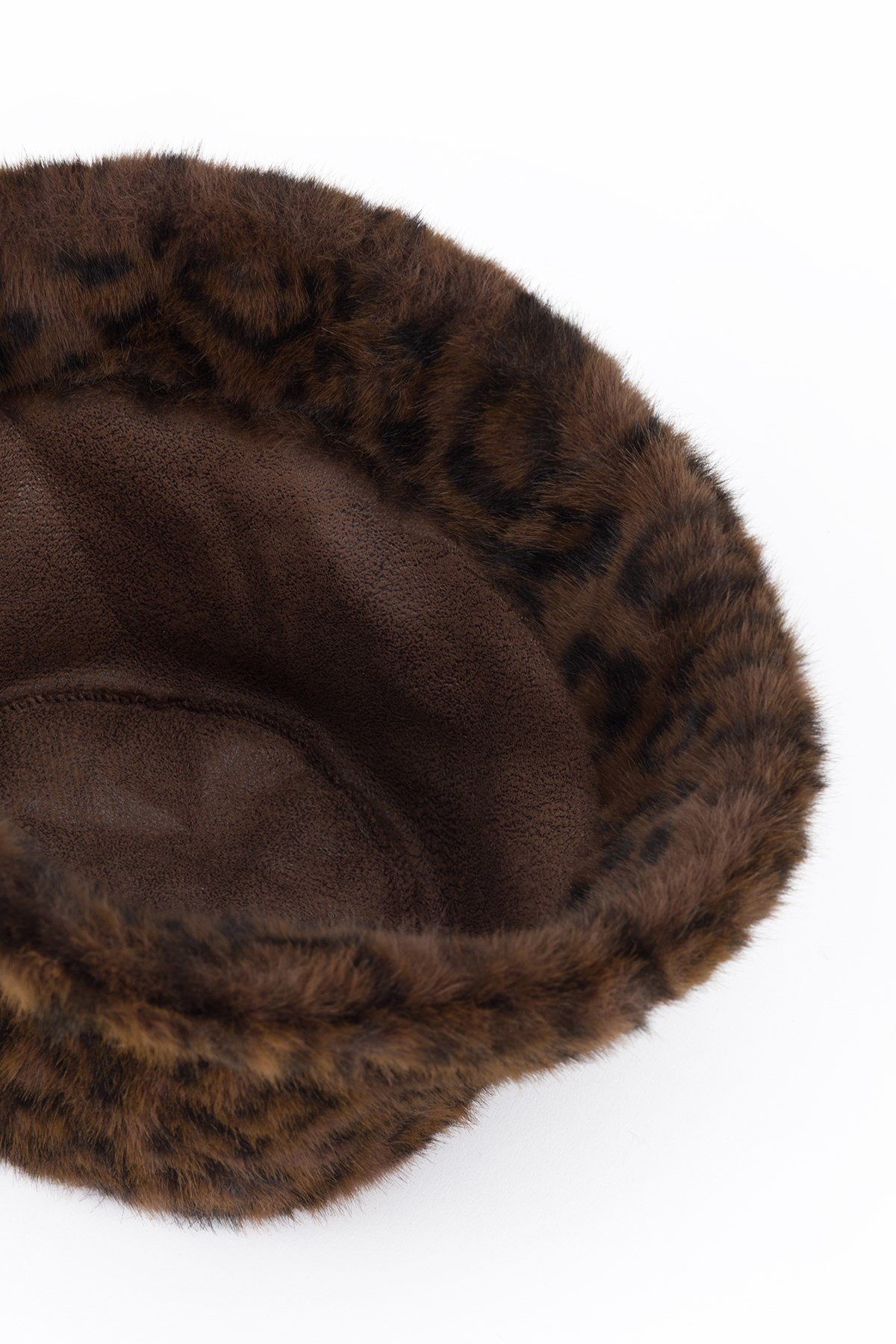 Peluş Kova Şapka Leopar