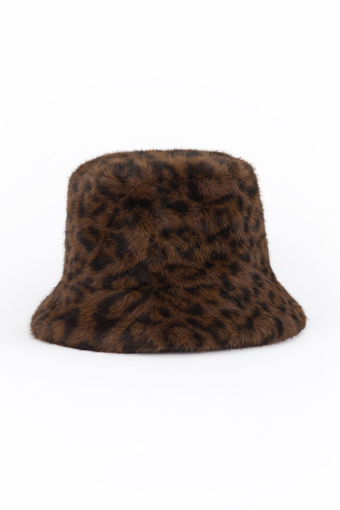 Peluş Kova Şapka Leopar