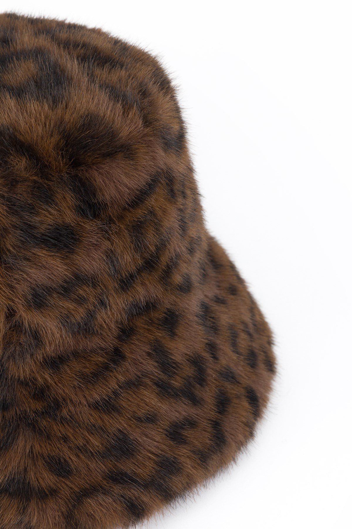 Peluş Kova Şapka Leopar