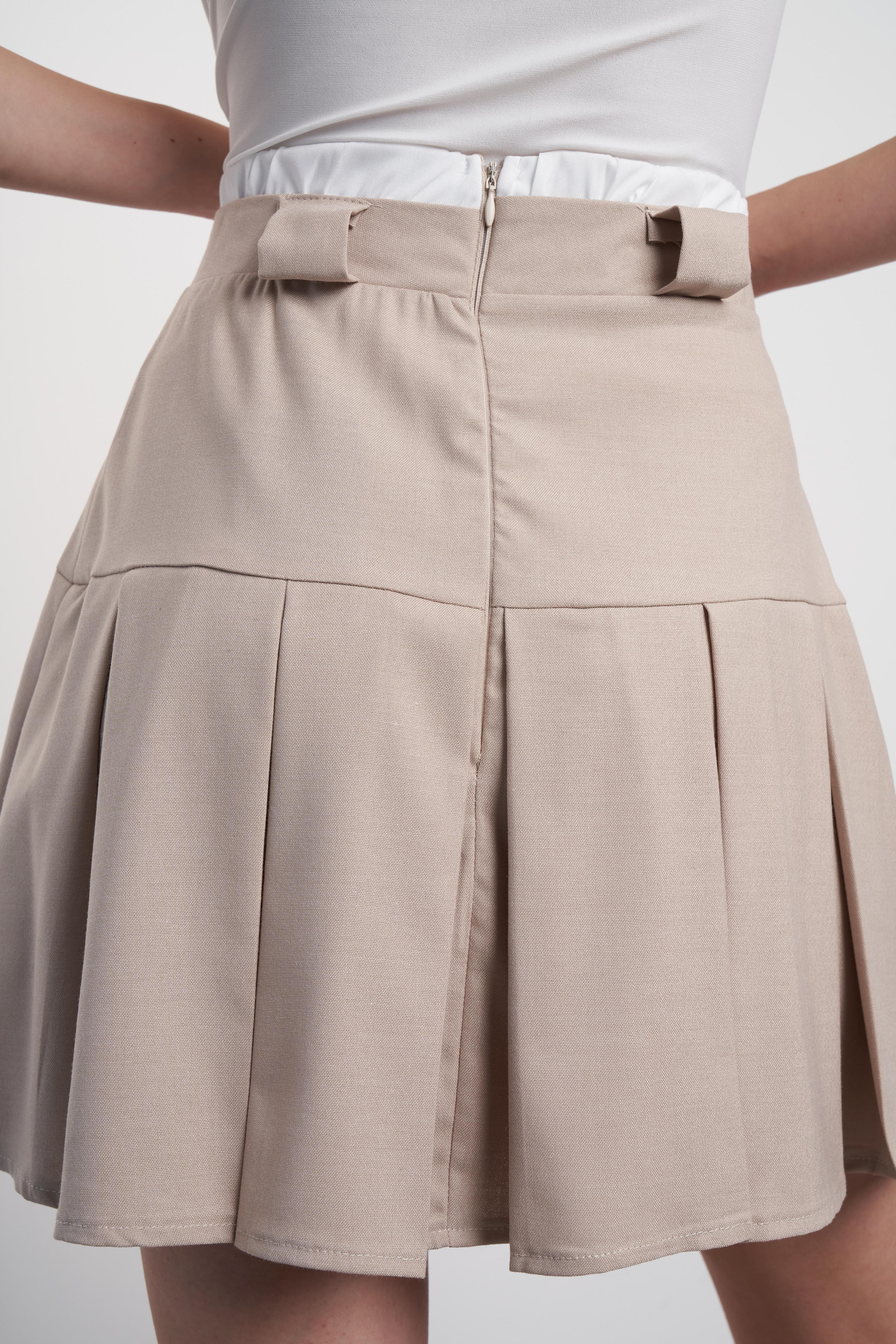 Pileli Mini Etek Taş