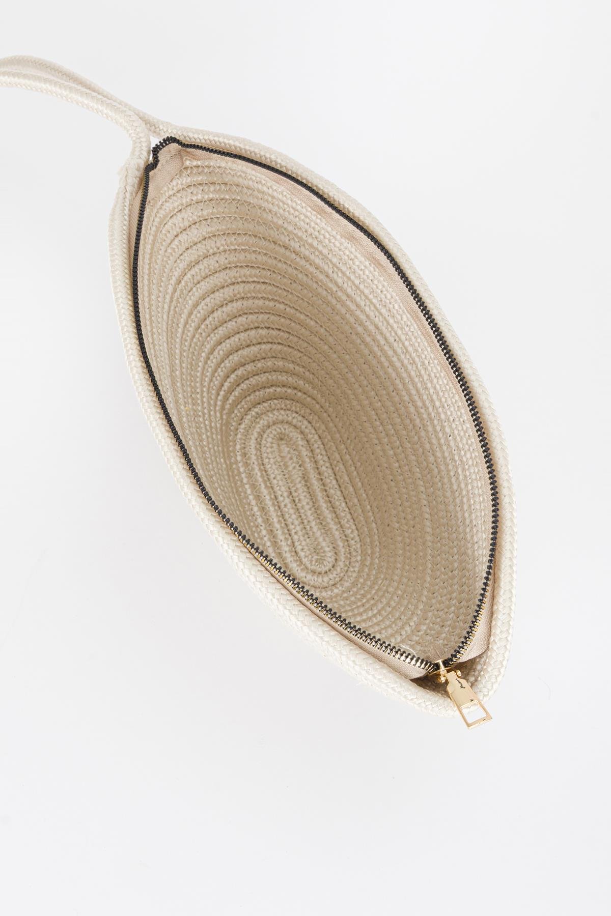 Portföy Clutch Çanta Krem