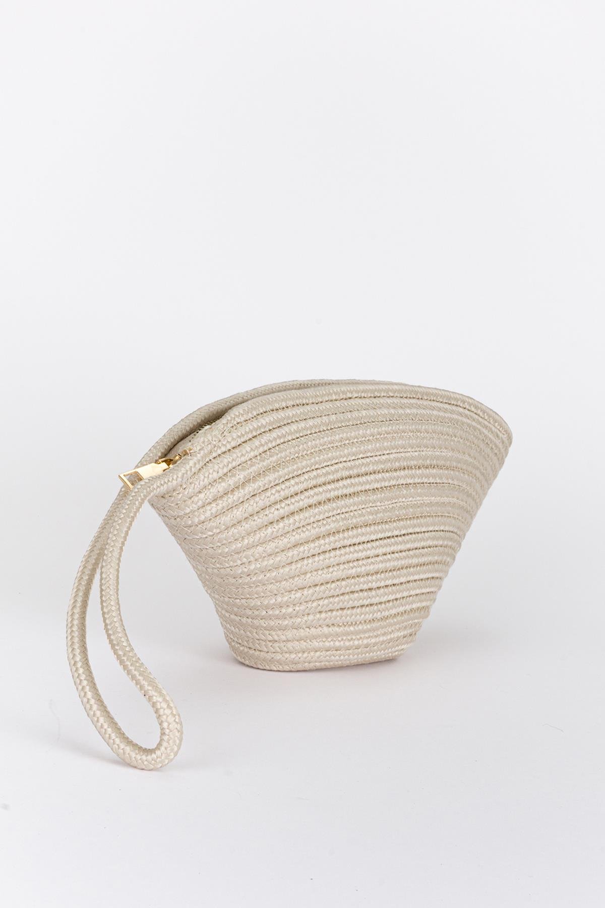 Portföy Clutch Çanta Krem