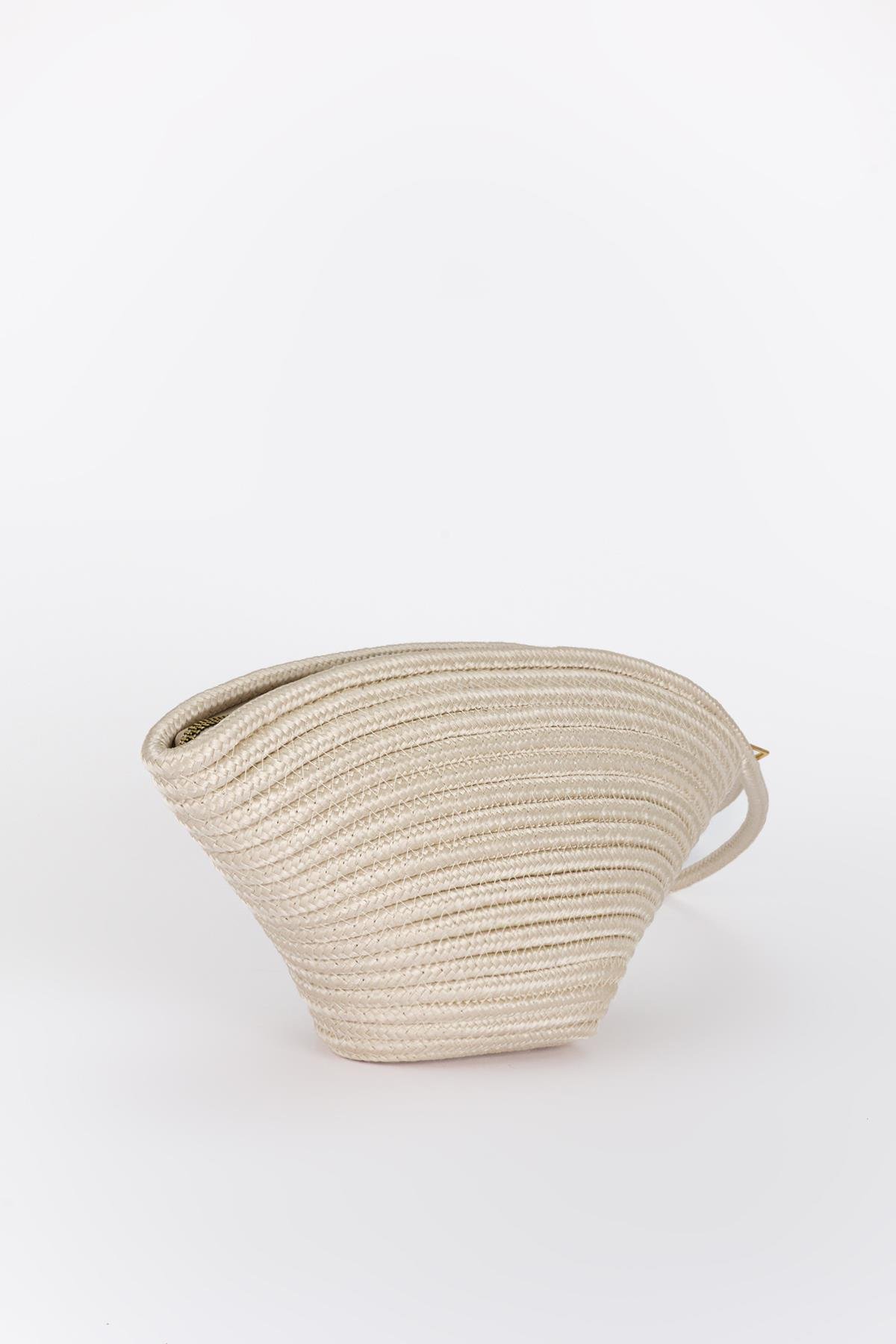 Portföy Clutch Çanta Krem