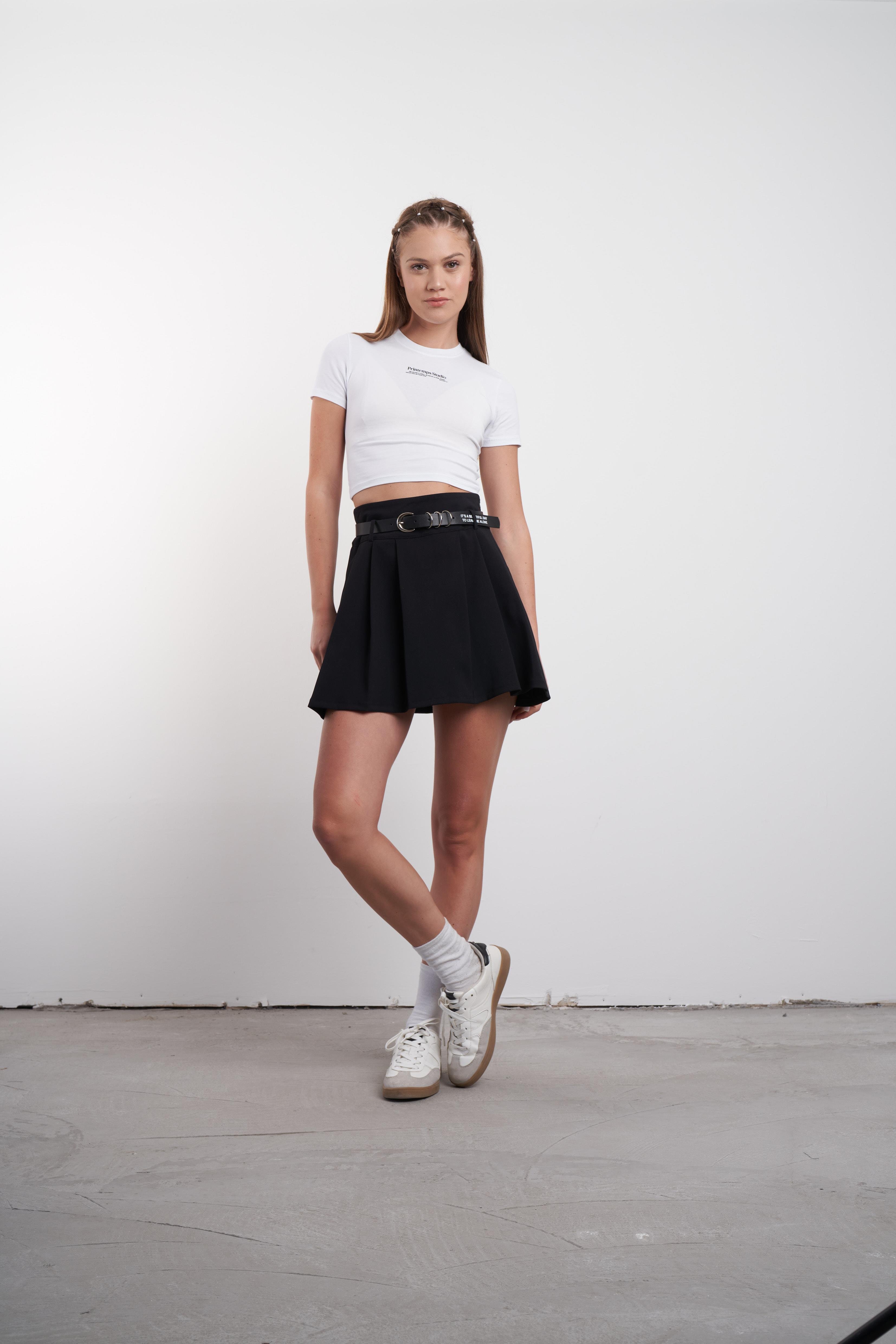 Printemps Studio Baskılı Kısa T-shirt Beyaz
